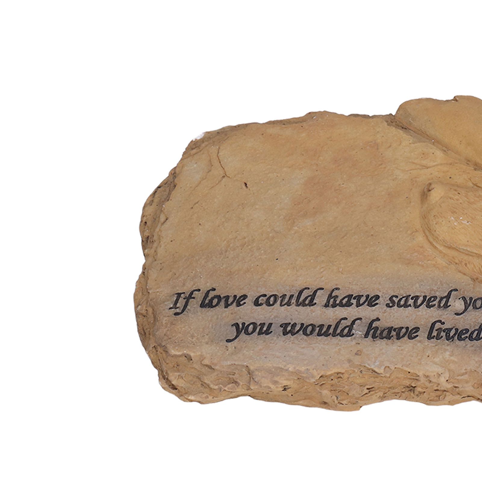 Pet Memorial Stone Garden Memorial Tombstone Resin Dog Cat Gravestone for Lawn view 14