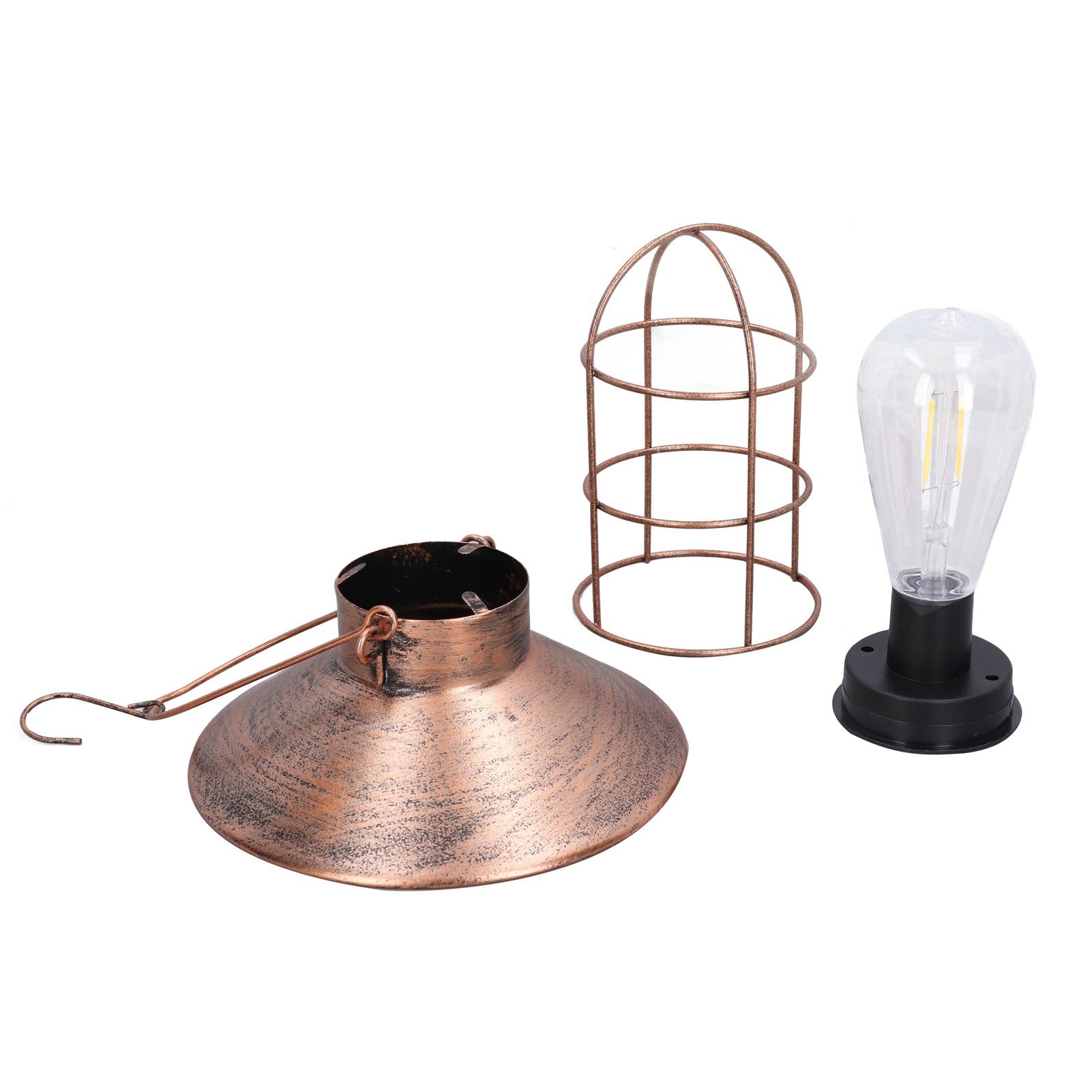 Solar Hanging Light Decorative Iron Frame LED Outdoor Retro Lantern for Garden view 4