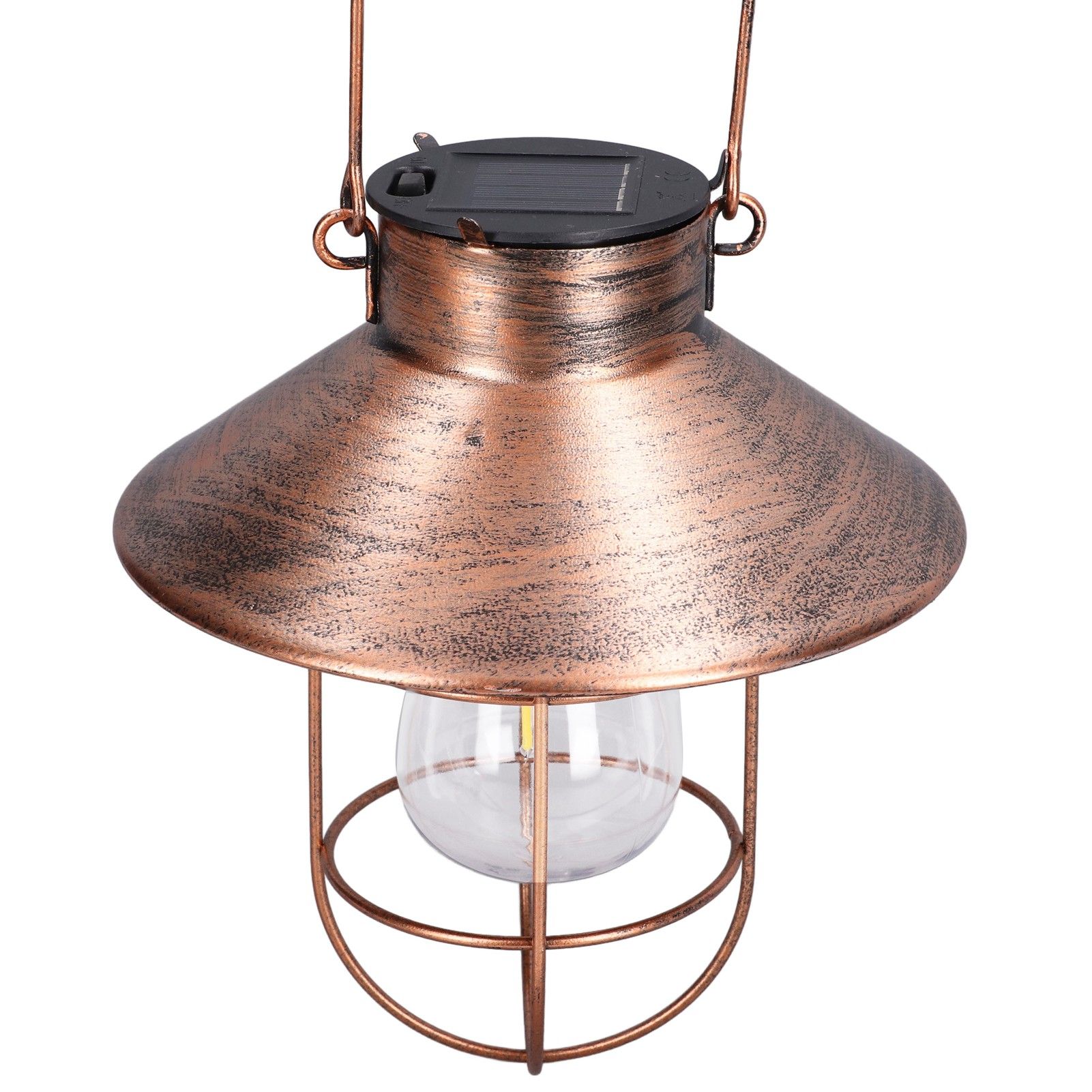 Solar Hanging Light Decorative Iron Frame LED Outdoor Retro Lantern for Garden view 7