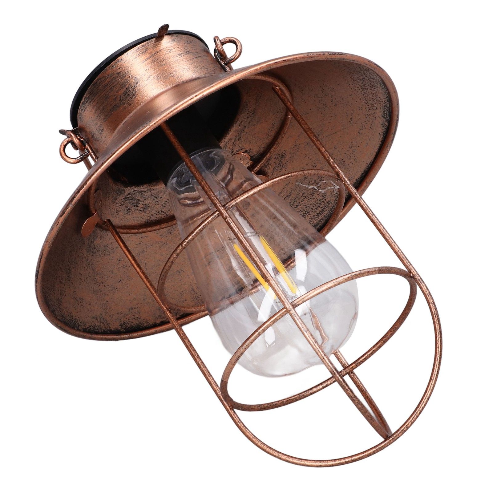 Solar Hanging Light Decorative Iron Frame LED Outdoor Retro Lantern for Garden view 8