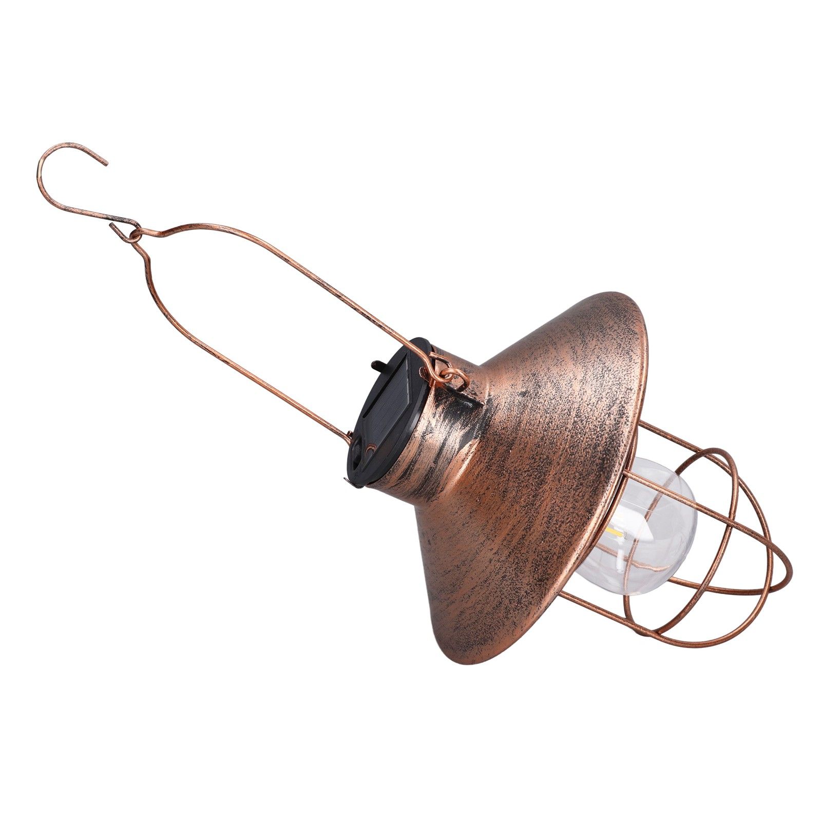 Solar Hanging Light Decorative Iron Frame LED Outdoor Retro Lantern for Garden view 15
