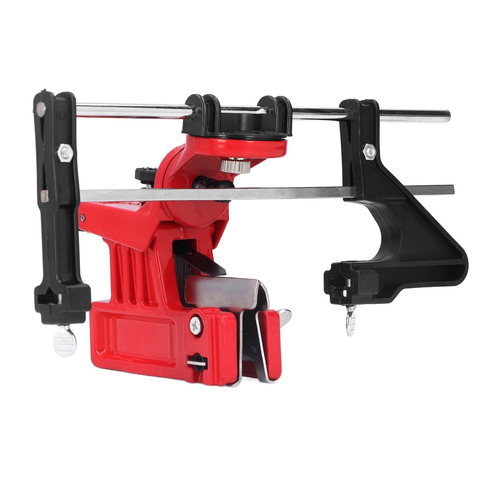 Chain Sharpener Sharpening Stone Guide Bracket Adjustable Steel Red Rustproof view 3