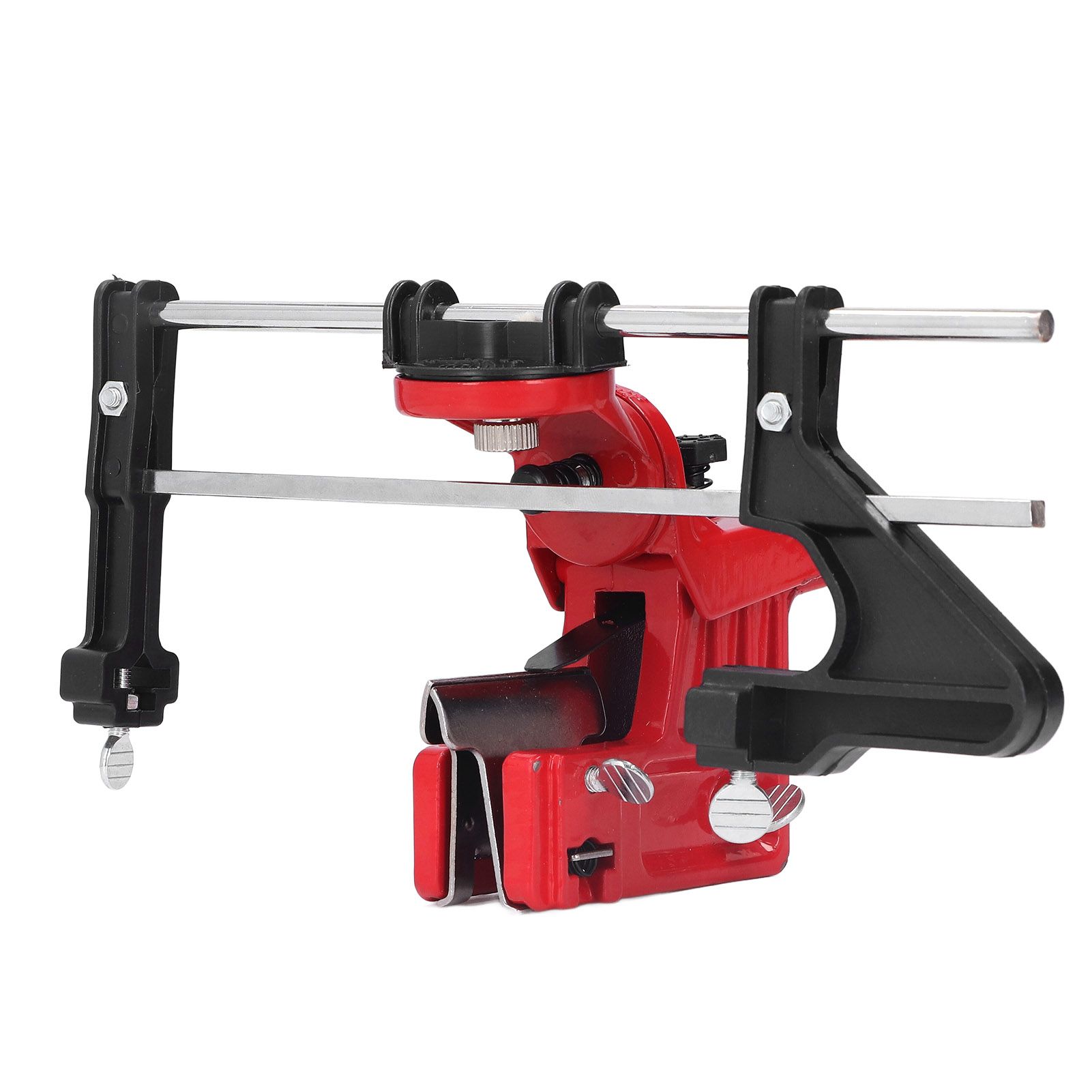 Chain Sharpener Sharpening Stone Guide Bracket Adjustable Steel Red Rustproof view 4