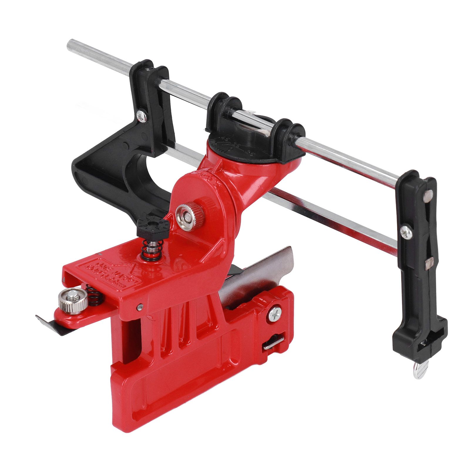 Chain Sharpener Sharpening Stone Guide Bracket Adjustable Steel Red Rustproof view 5