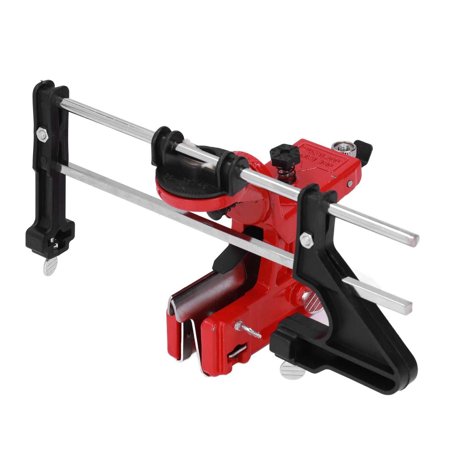 Chain Sharpener Sharpening Stone Guide Bracket Adjustable Steel Red Rustproof view 6
