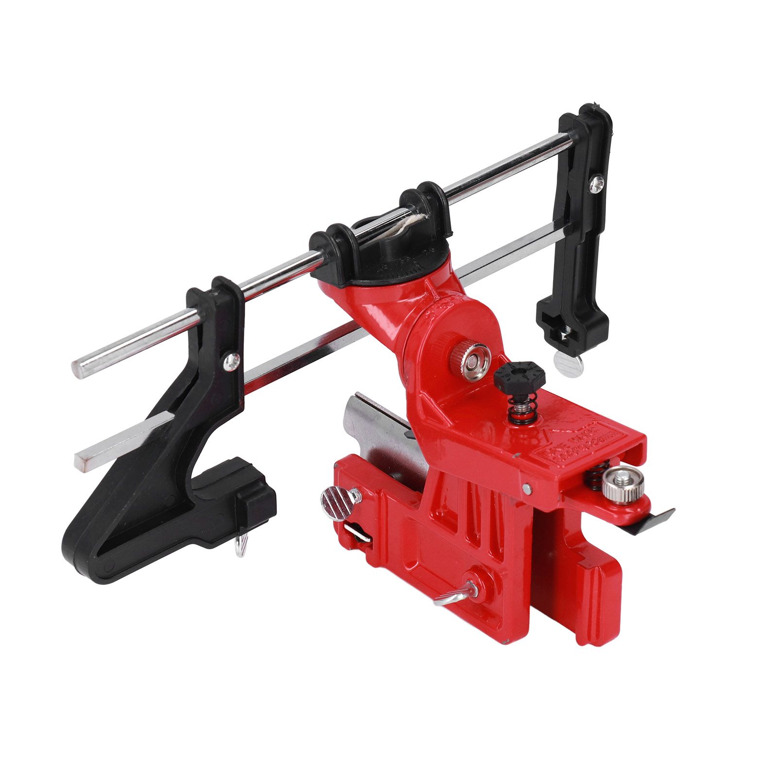 Chain Sharpener Sharpening Stone Guide Bracket Adjustable Steel Red Rustproof view 7