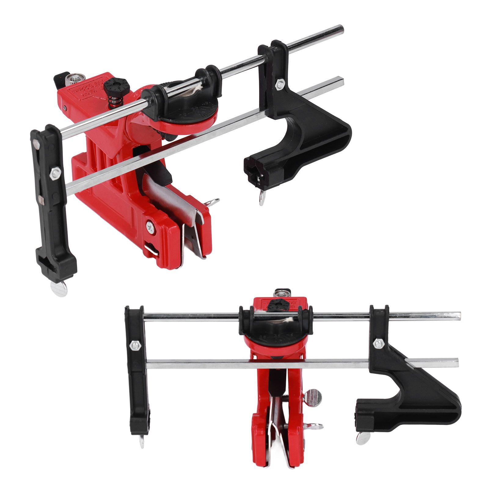 Chain Sharpener Sharpening Stone Guide Bracket Adjustable Steel Red Rustproof view 9