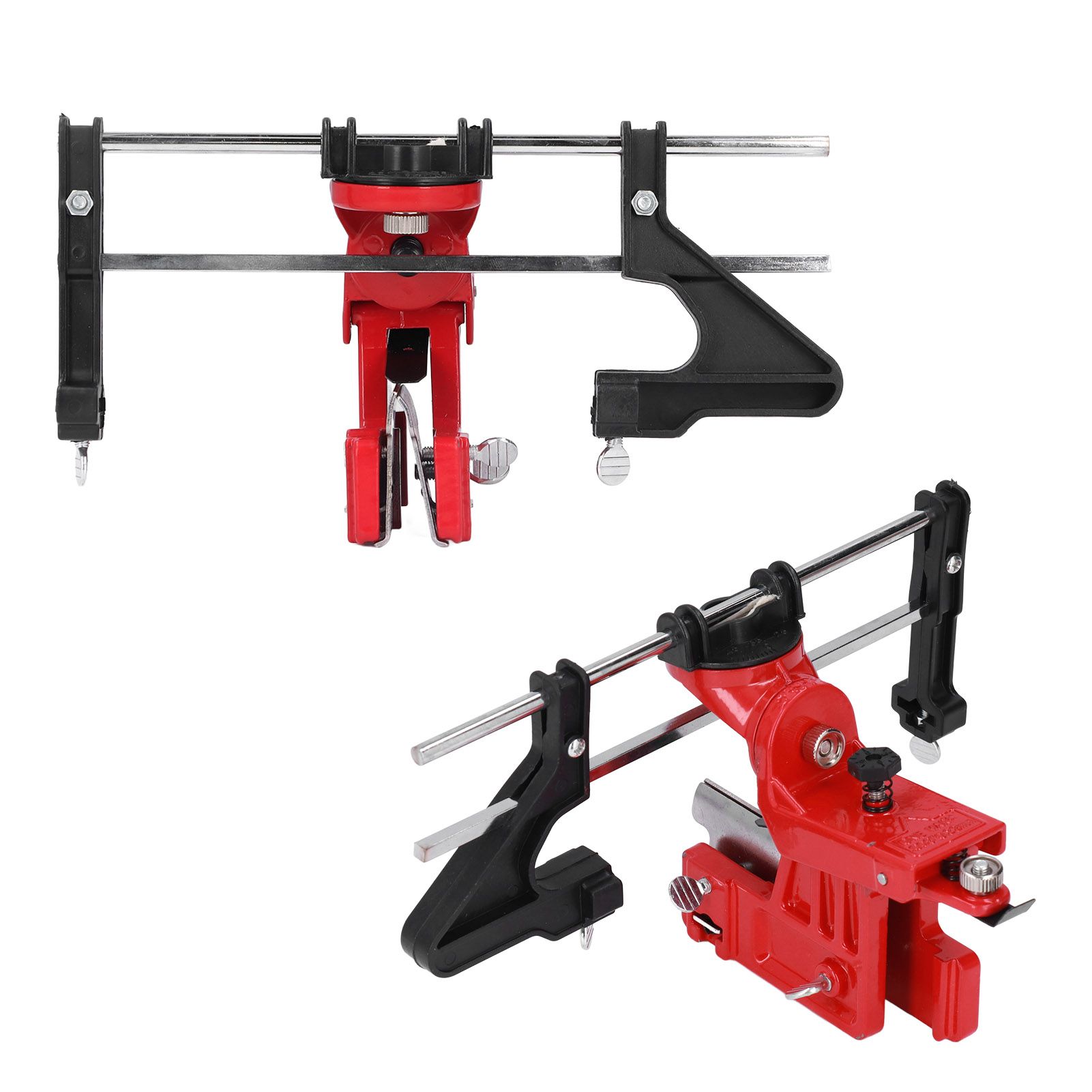 Chain Sharpener Sharpening Stone Guide Bracket Adjustable Steel Red Rustproof view 10