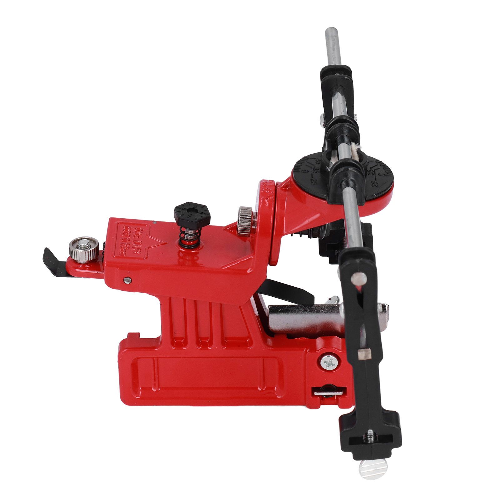 Chain Sharpener Sharpening Stone Guide Bracket Adjustable Steel Red Rustproof view 13