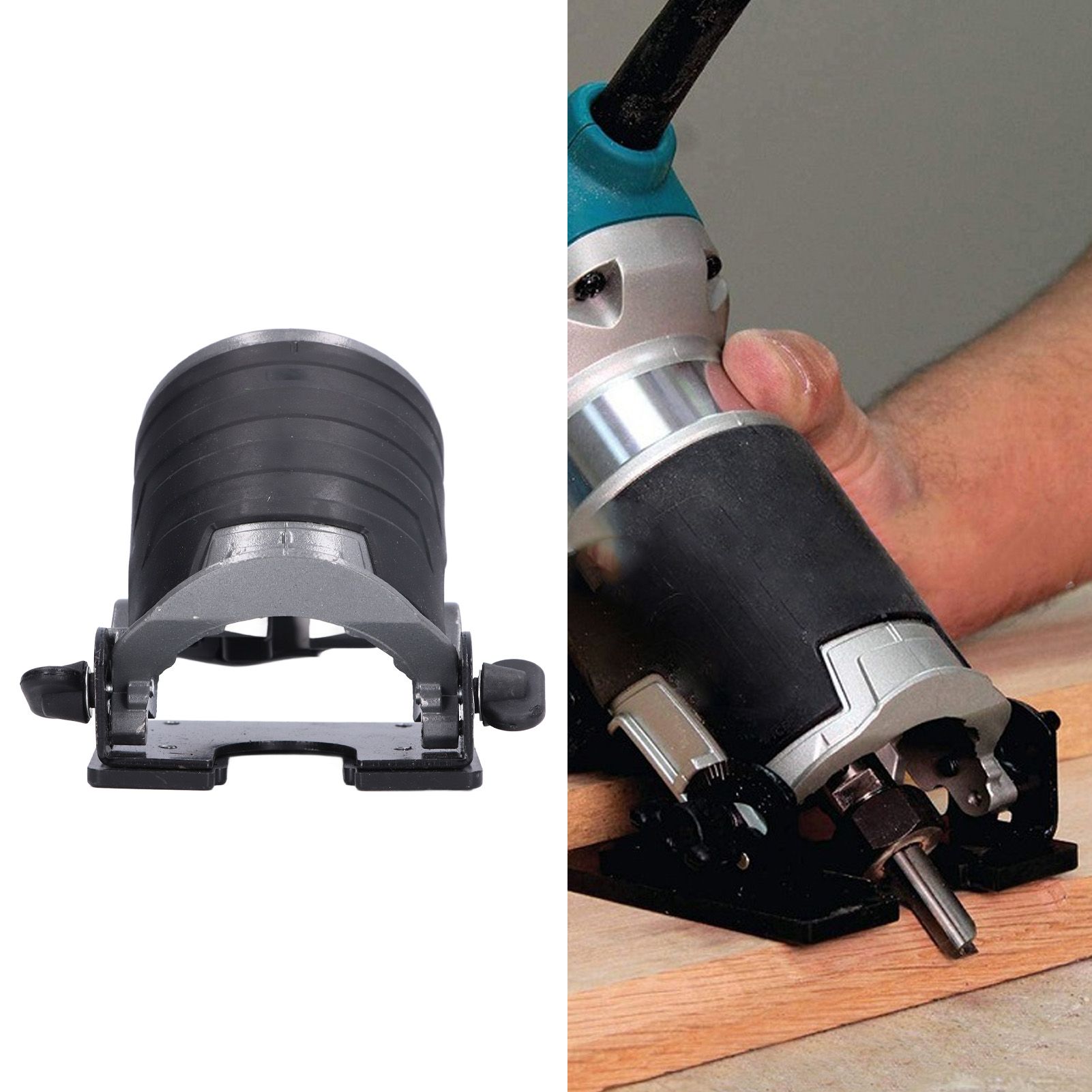 Electric Trimming Machine Base Aluminum Adjustable Woodworking Trimmer Base view 11