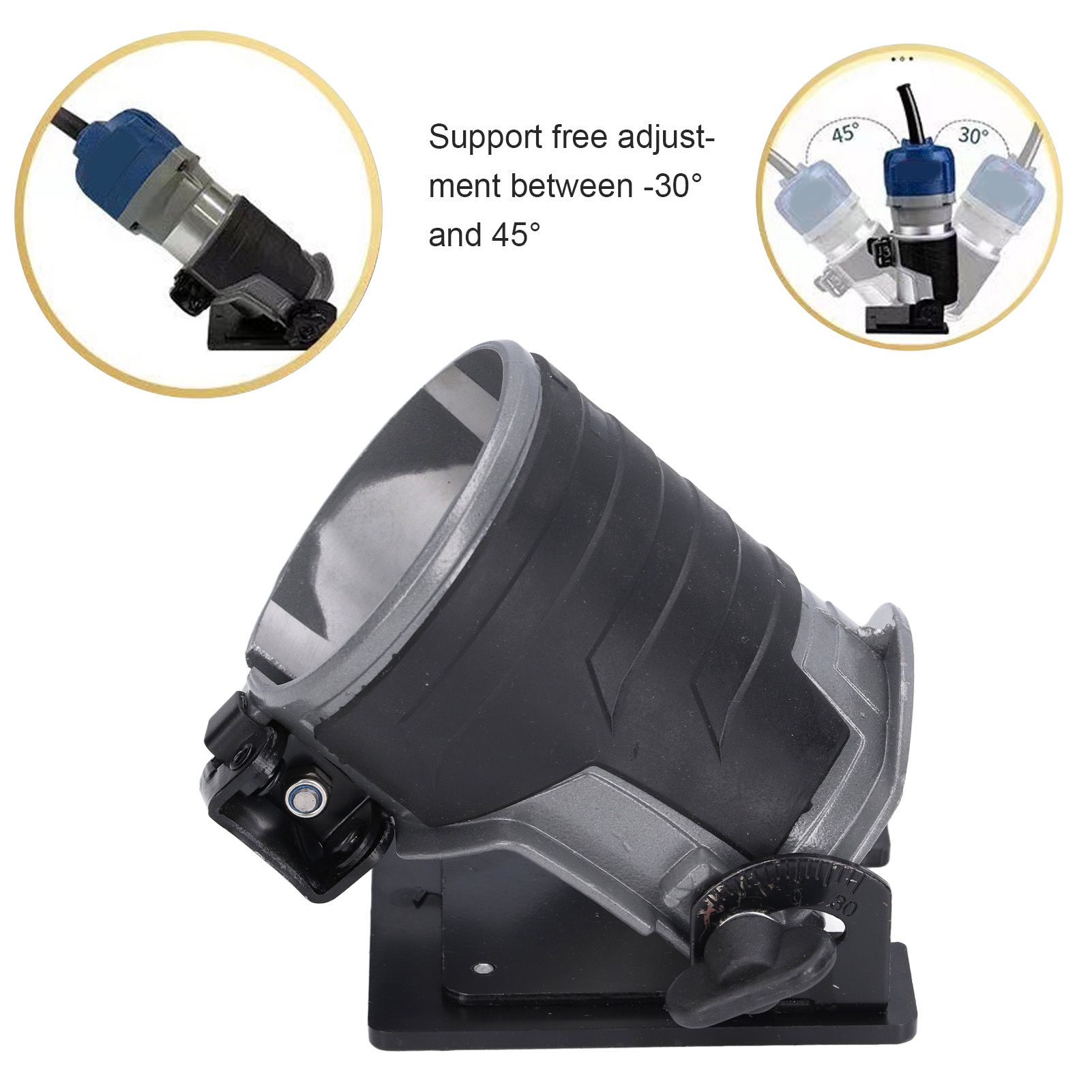 Electric Trimming Machine Base Aluminum Adjustable Woodworking Trimmer Base view 15
