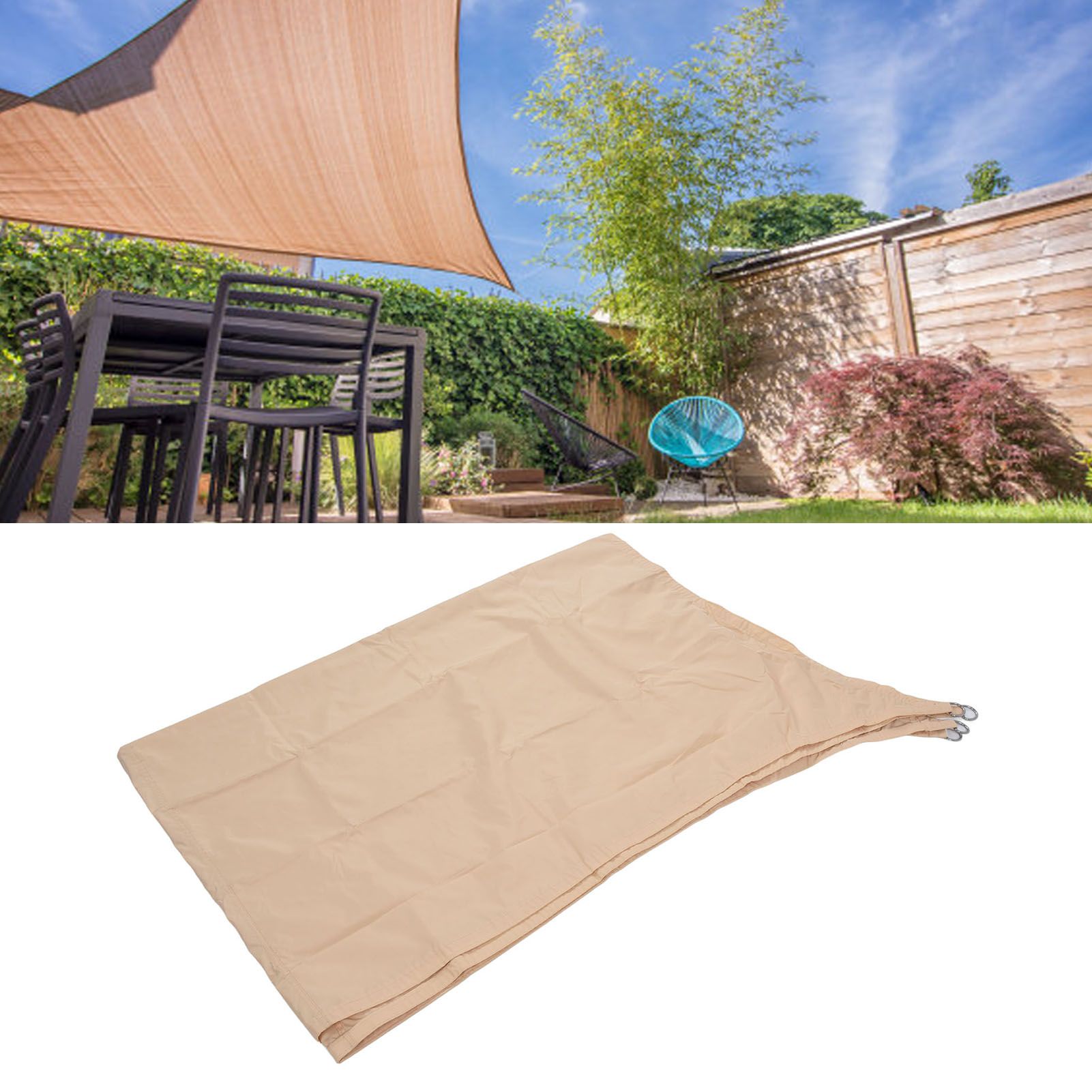 Sun Shade 2x3m Quadrangle Beige Wear Resistant Durable Polyester Waterproof view 11