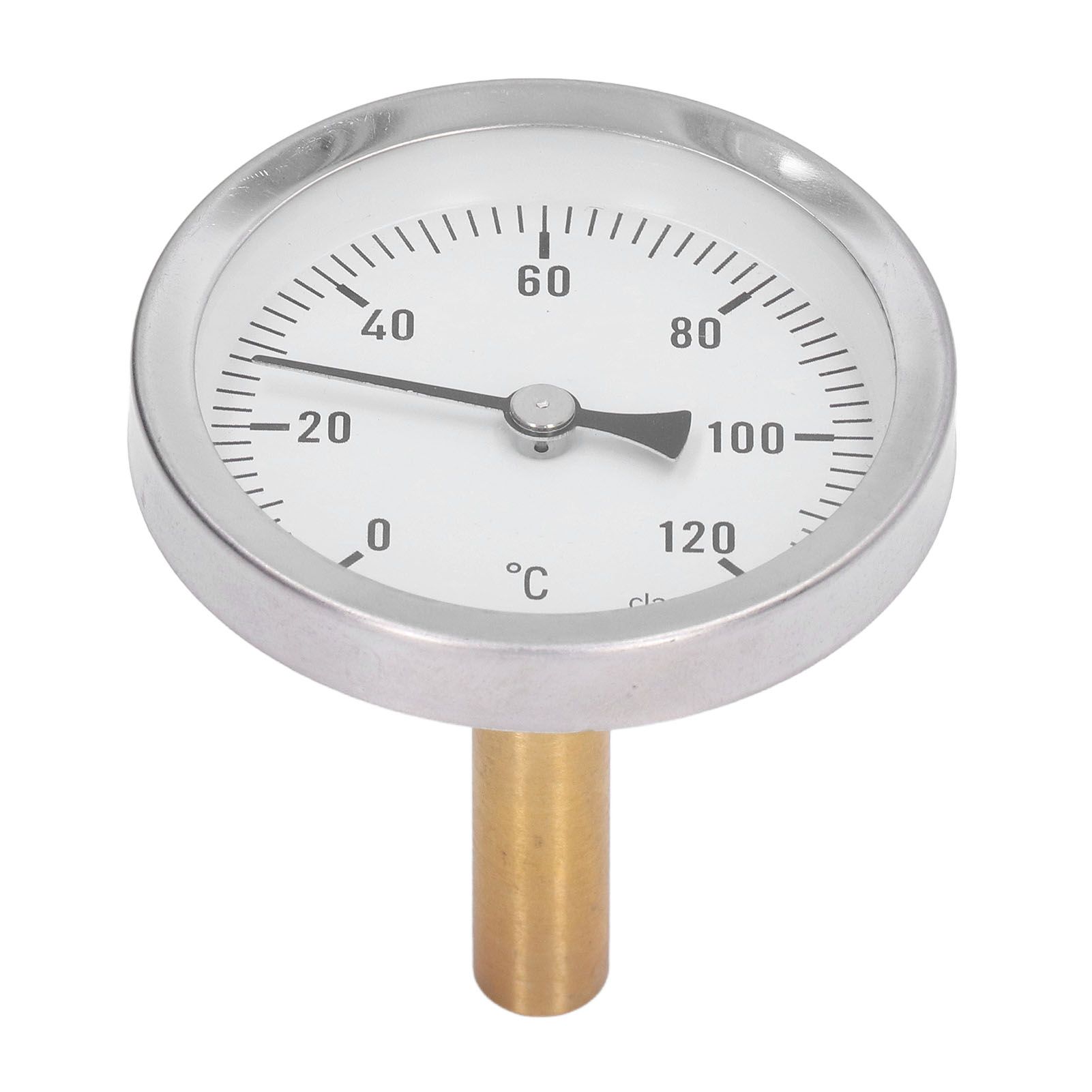 63mm Dial Thermometer Barbecue Pointer Type Thermometer 0‑120°C Bimetallic — image 1