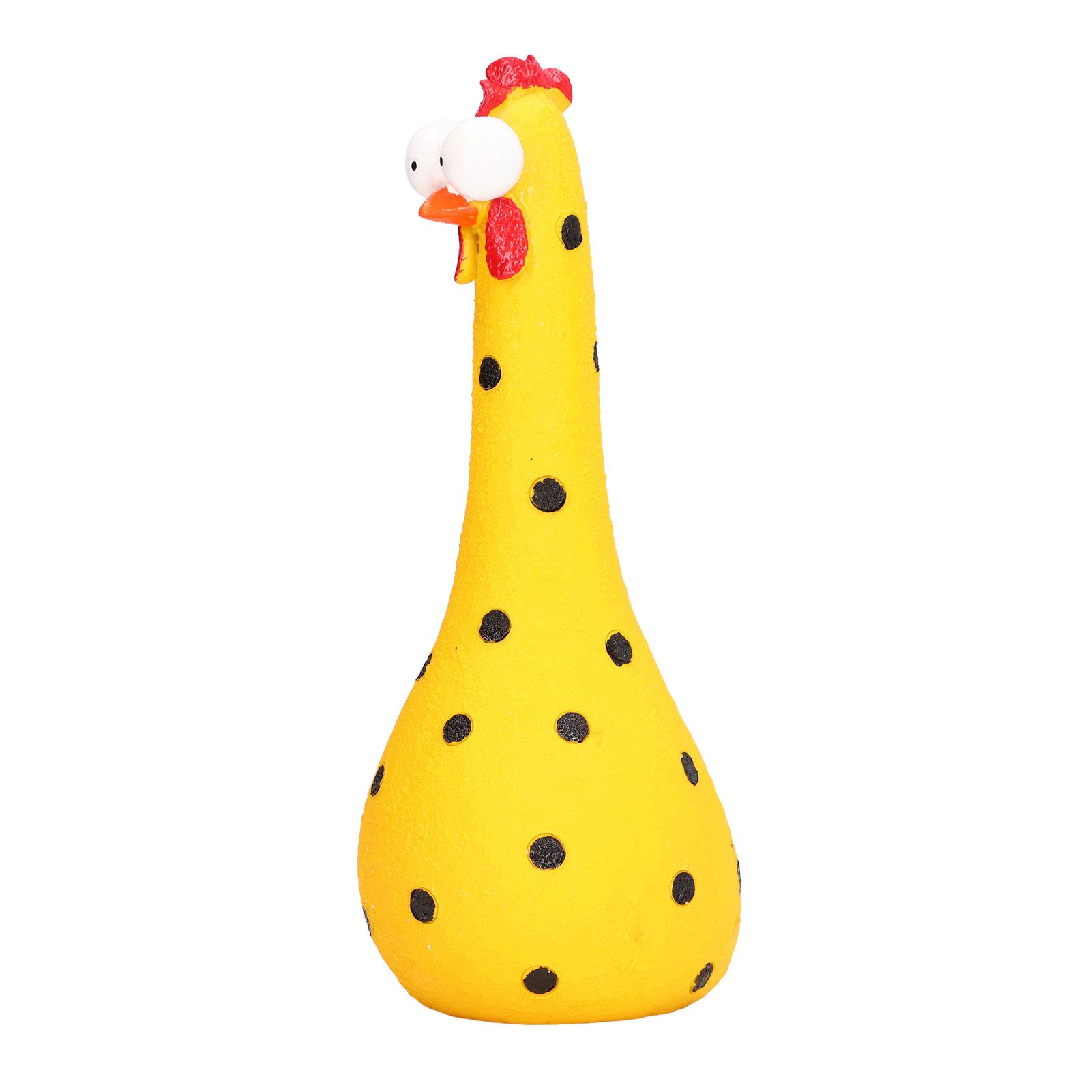 Chicken Statue Long Neck Microlandschaft Hand Crafted Resin Animal Garden view 5