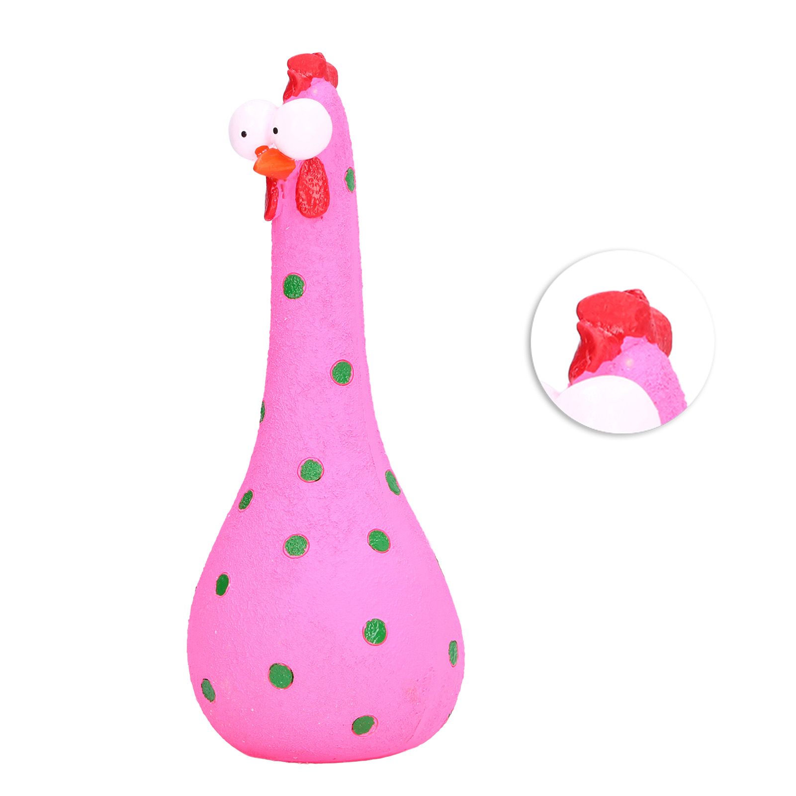 Chicken Statue Long Neck Microlandschaft Hand Crafted Resin Animal Garden view 10