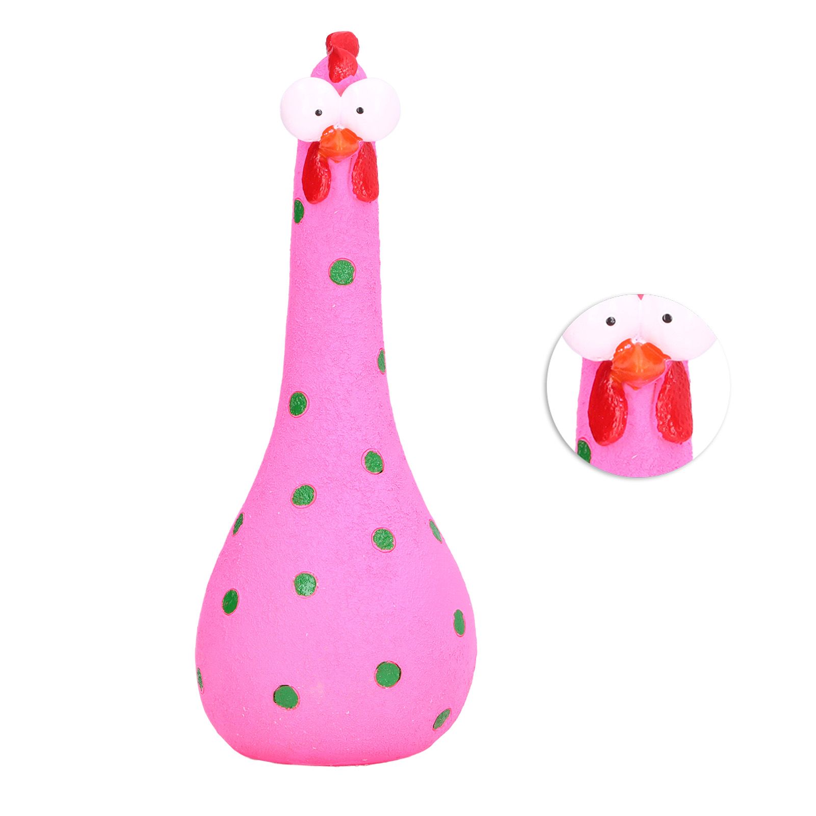 Chicken Statue Long Neck Microlandschaft Hand Crafted Resin Animal Garden view 15