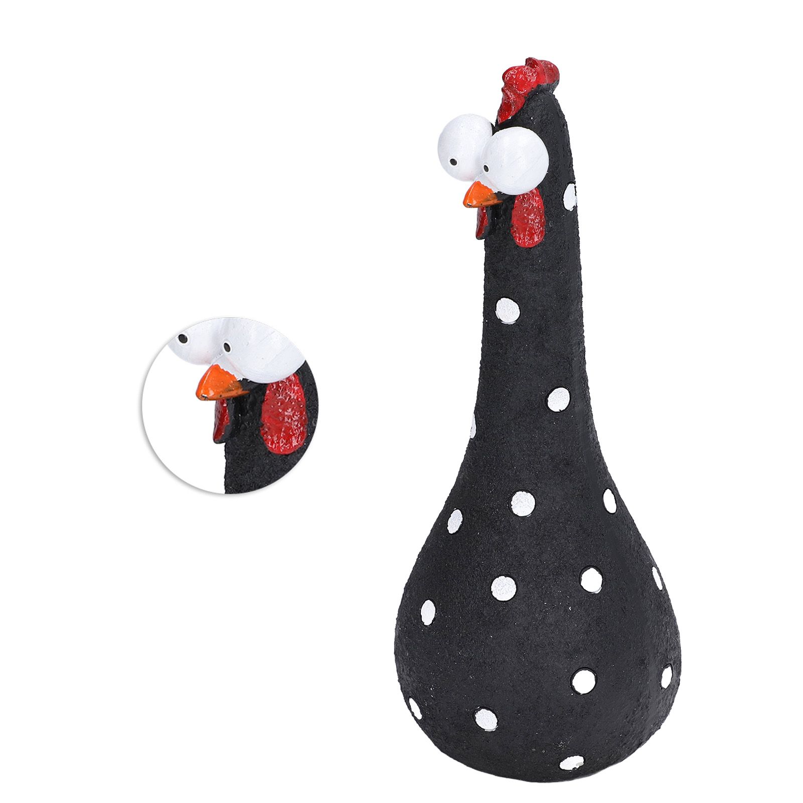 Chicken Statue Long Neck Microlandschaft Hand Crafted Resin Animal Garden view 9