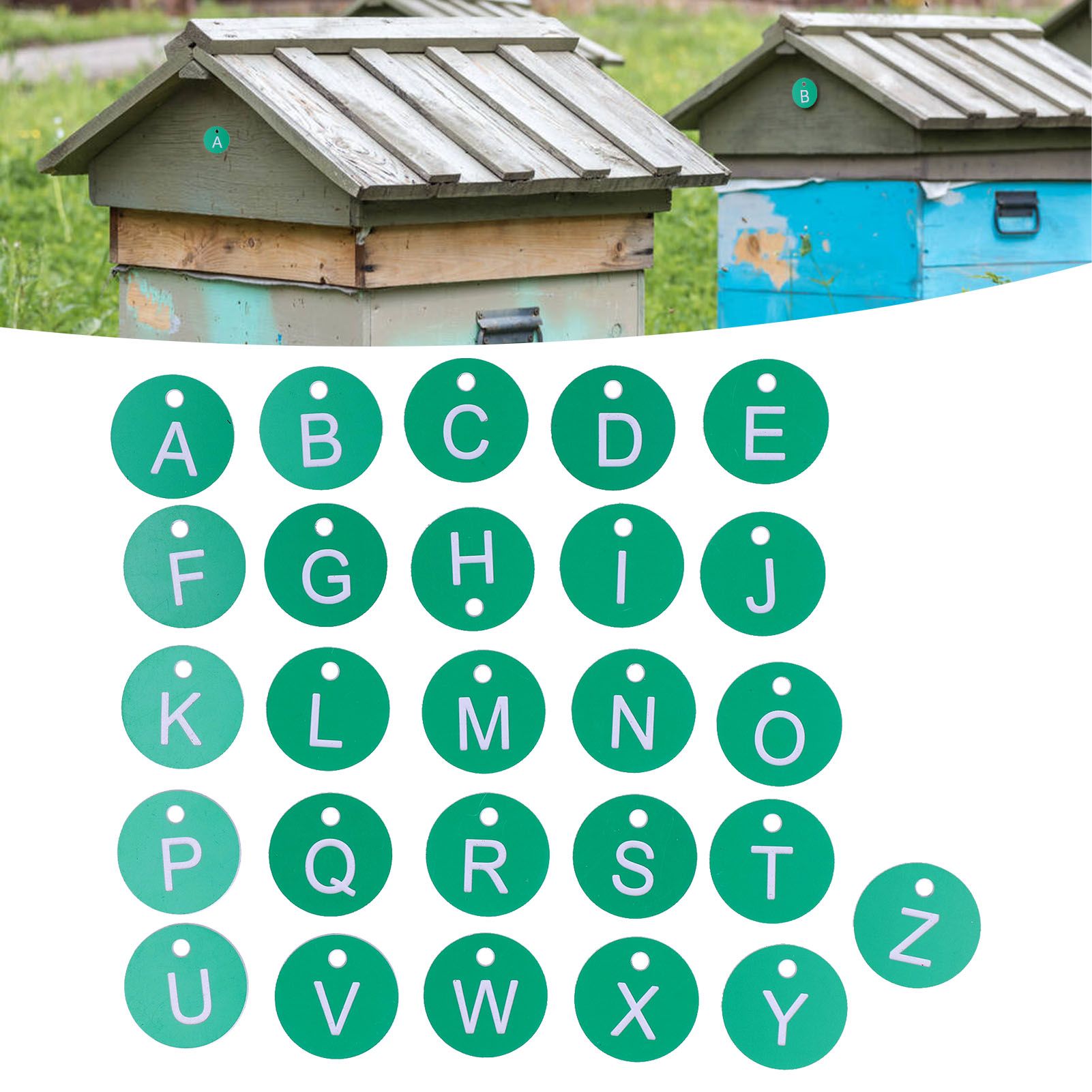 26PCS Beehive Numbered Tag Marker with Hole Round Beehive Label Beekeeping view 11