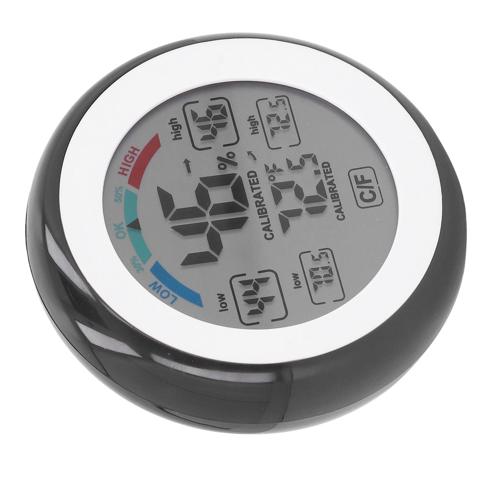 Indoor Outdoor Thermometer Hygrometer Round Touch Screen Wireless Electronic view 3