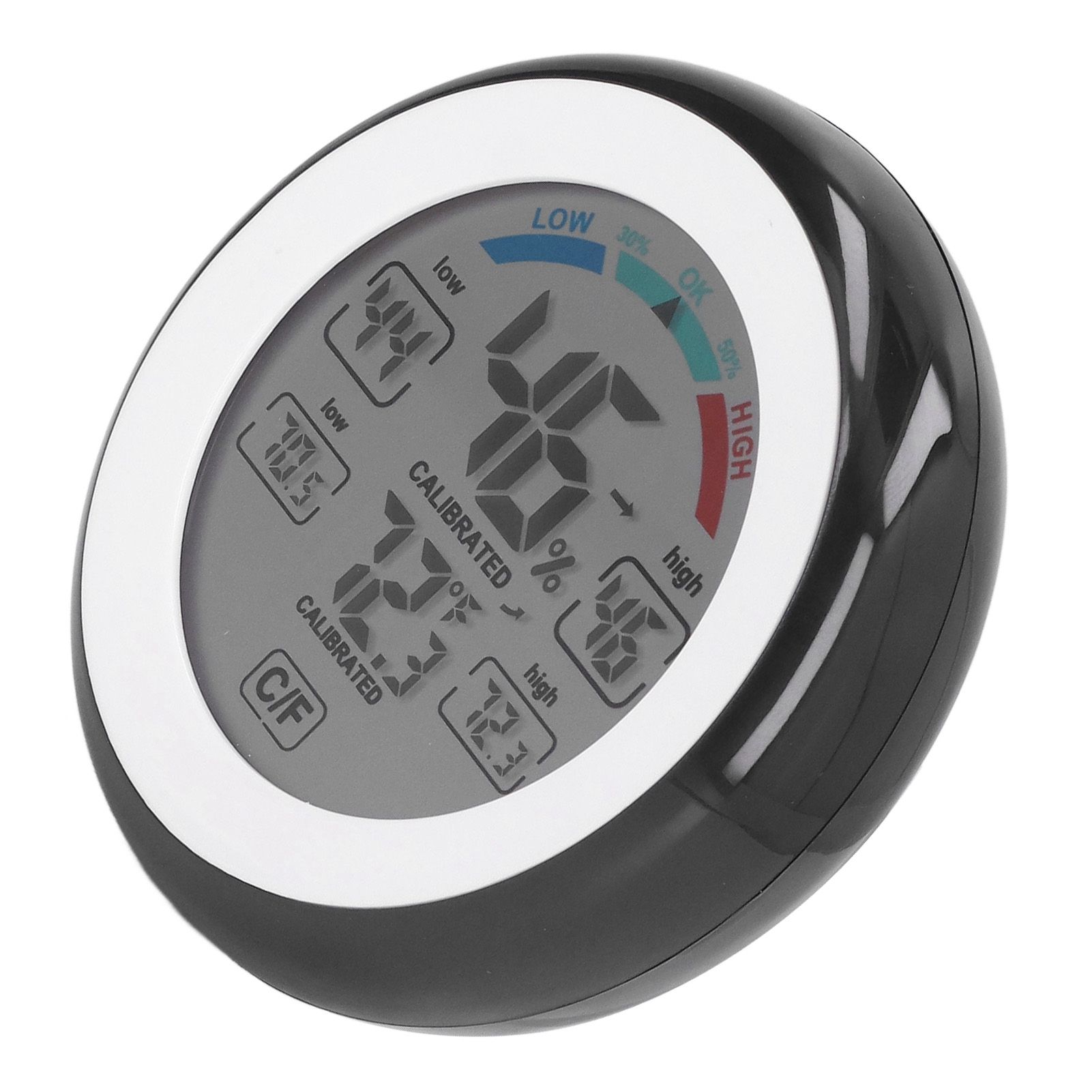 Indoor Outdoor Thermometer Hygrometer Round Touch Screen Wireless Electronic view 5