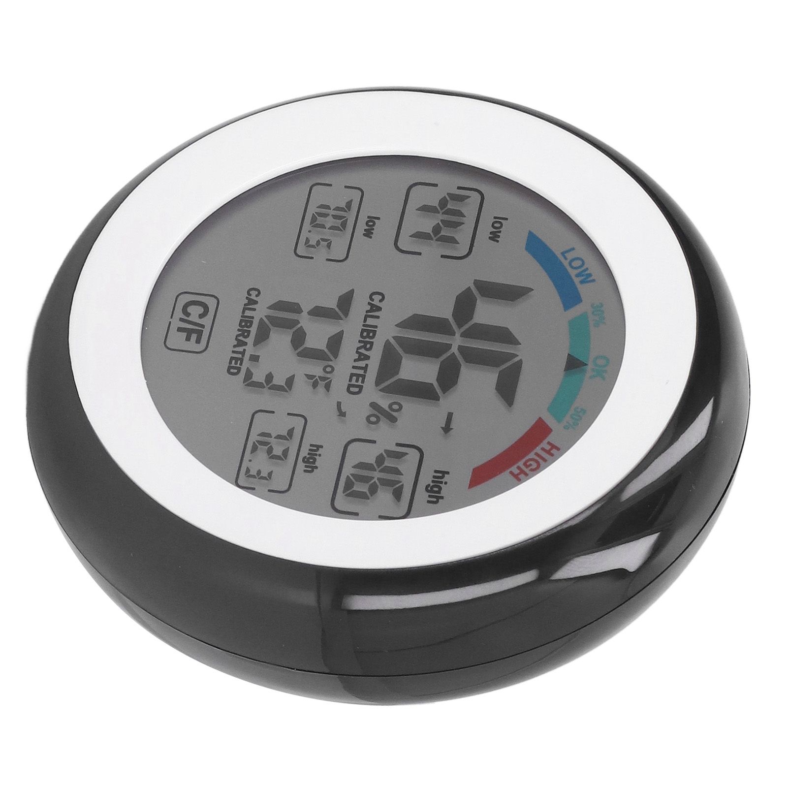 Indoor Outdoor Thermometer Hygrometer Round Touch Screen Wireless Electronic view 6