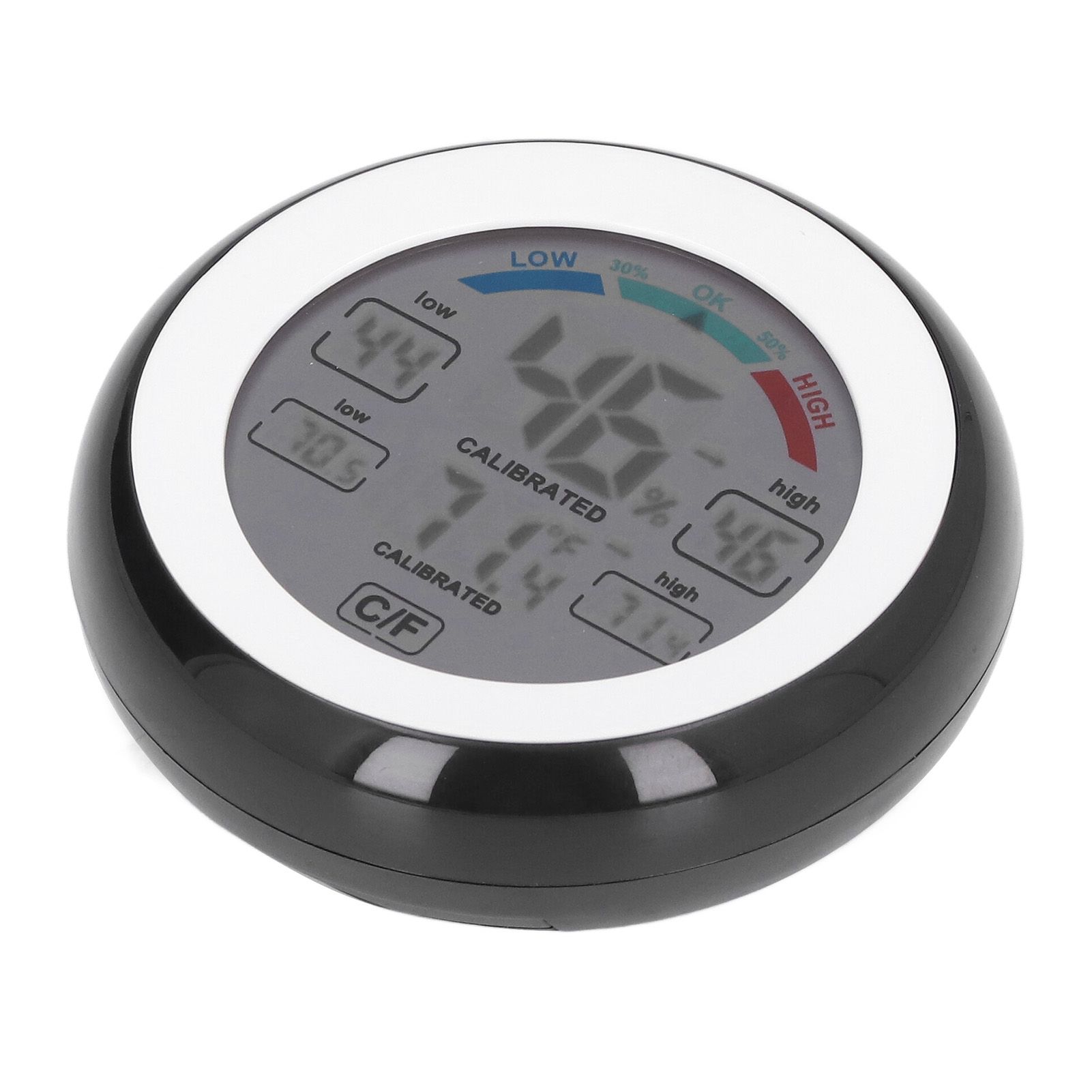 Indoor Outdoor Thermometer Hygrometer Round Touch Screen Wireless Electronic view 7