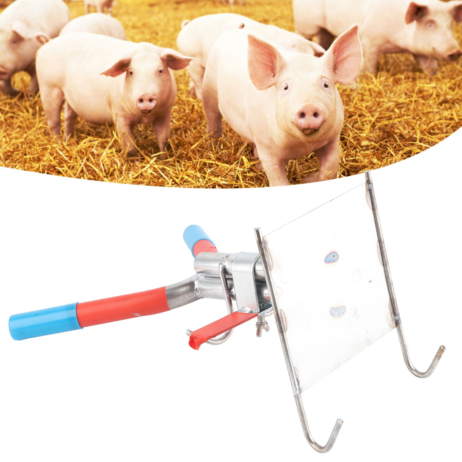 Pig Castration Rack Tools Double Hook Suspension Stainless Steel Simple view 11