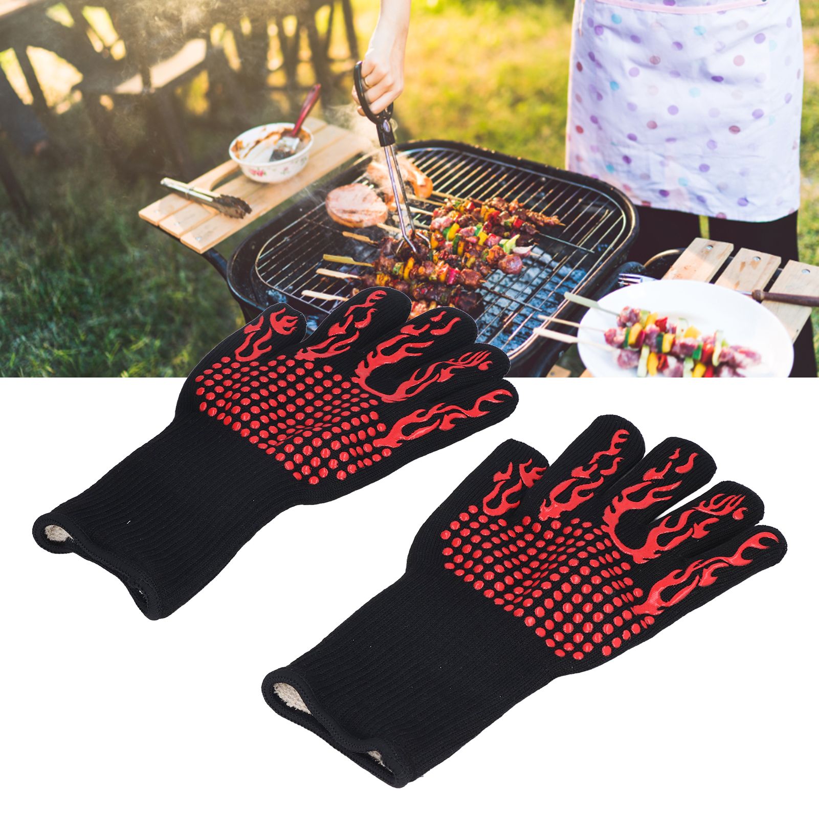800 ℃ Heat Resistant Gloves Washable Insulation Fireproof Gloves for Outdoor view 11