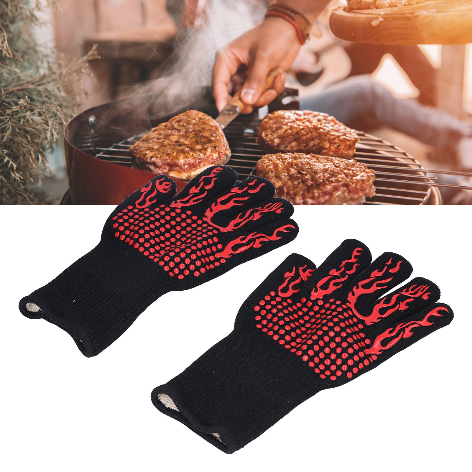 800 ℃ Heat Resistant Gloves Washable Insulation Fireproof Gloves for Outdoor view 12