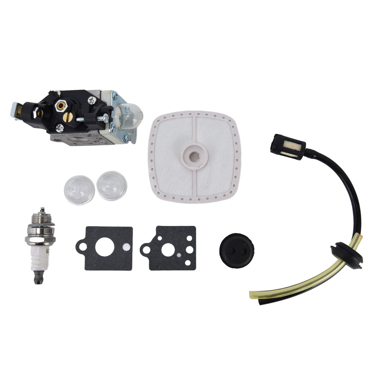 Lawn Mower Carburetor Replacement Carburetor Primer Bulb Fuel Filter Kit for — image 1