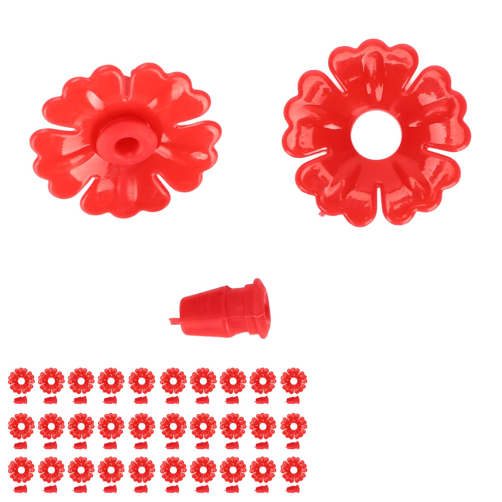 30 Set Hummingbird Feeder Flowers Hanging Bird Feeding Ports Replacement Parts view 2