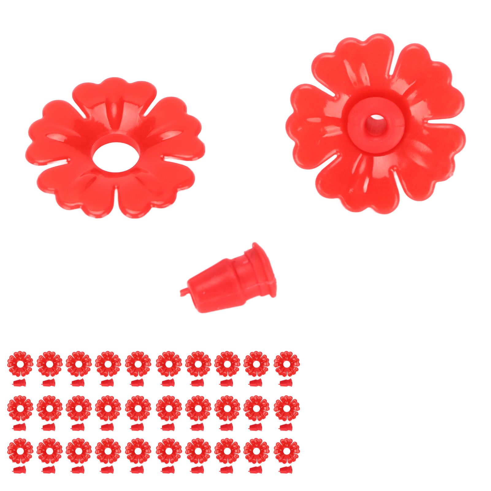 30 Set Hummingbird Feeder Flowers Hanging Bird Feeding Ports Replacement Parts view 4