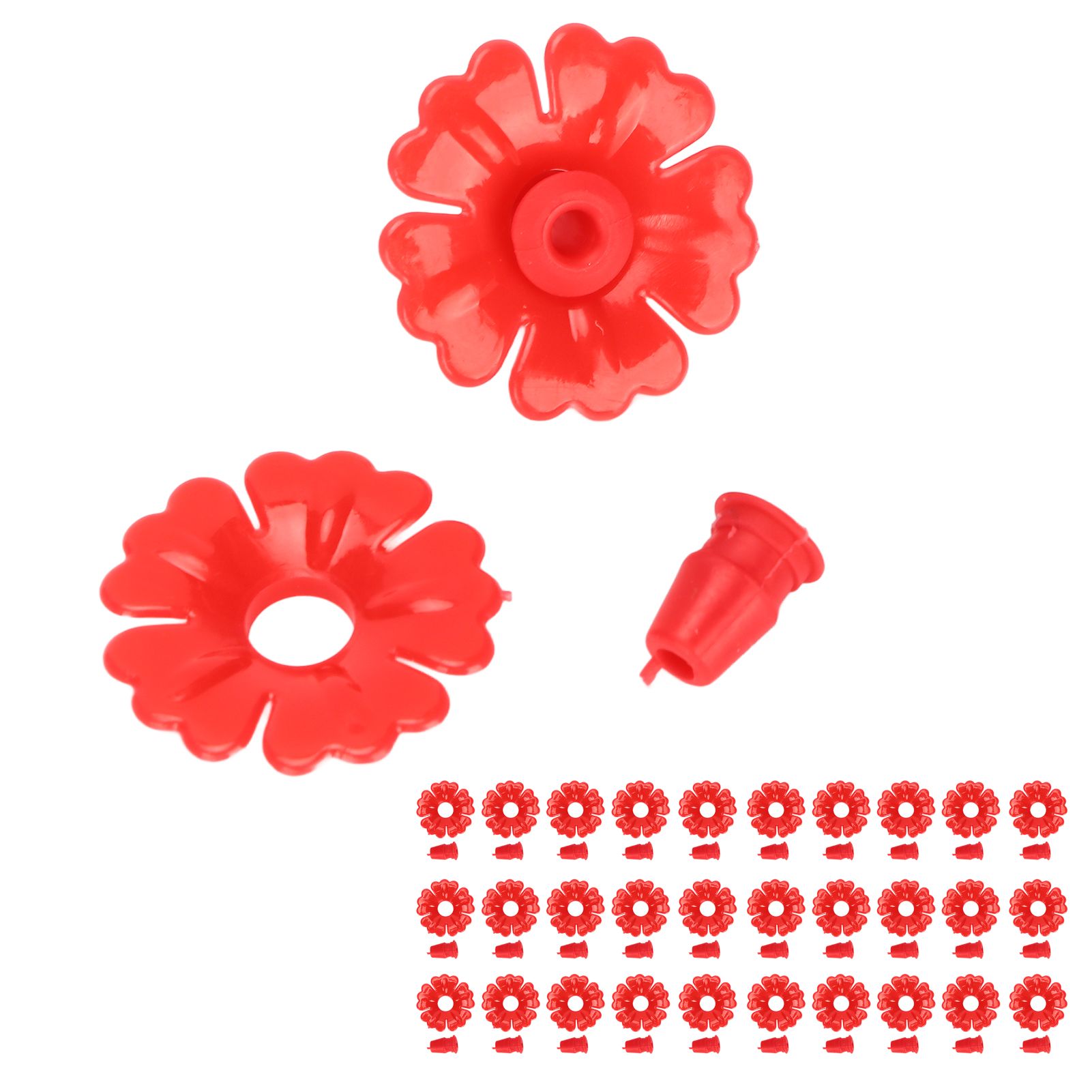 30 Set Hummingbird Feeder Flowers Hanging Bird Feeding Ports Replacement Parts view 6