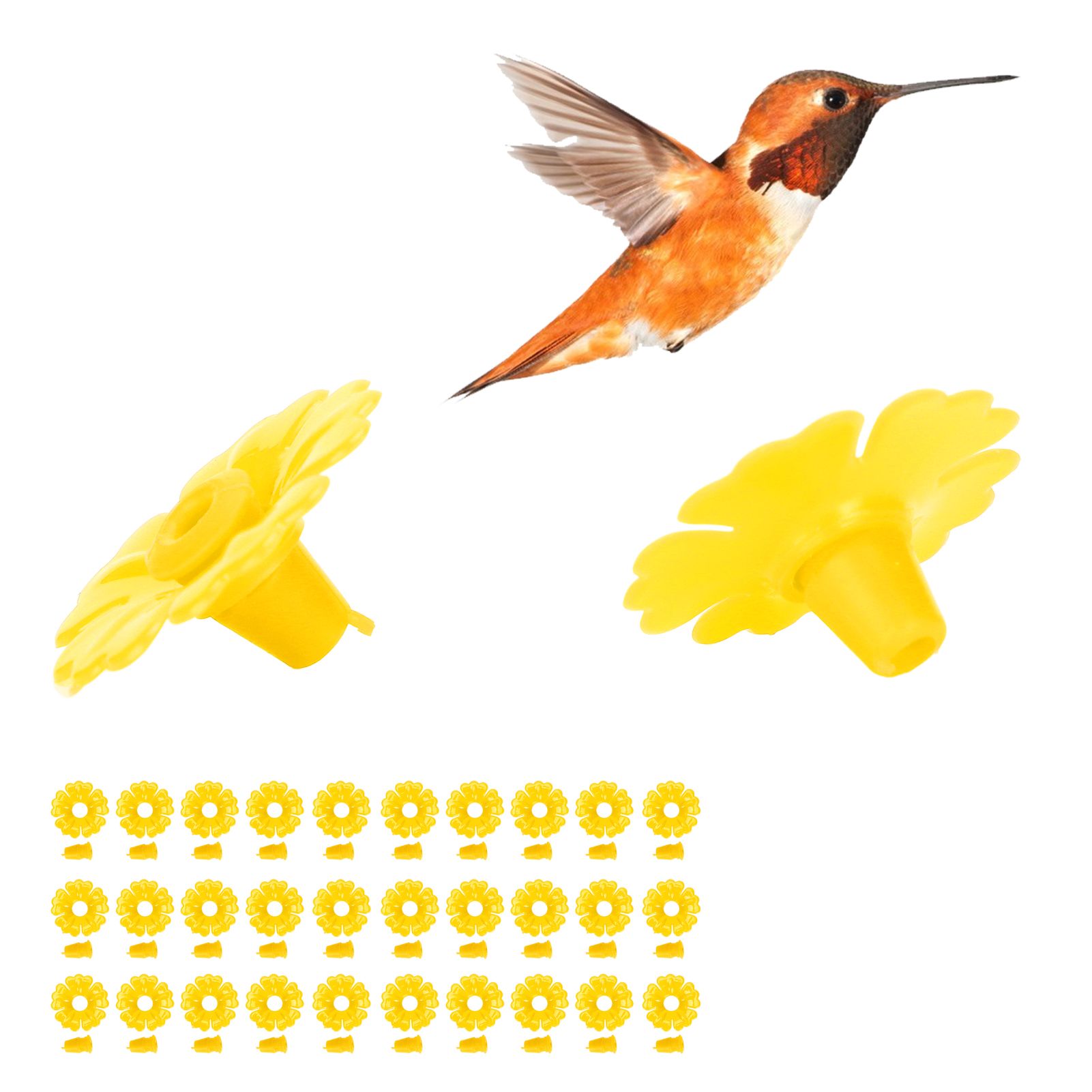 30 Set Hummingbird Feeder Flowers Hanging Bird Feeding Ports Replacement Parts view 10