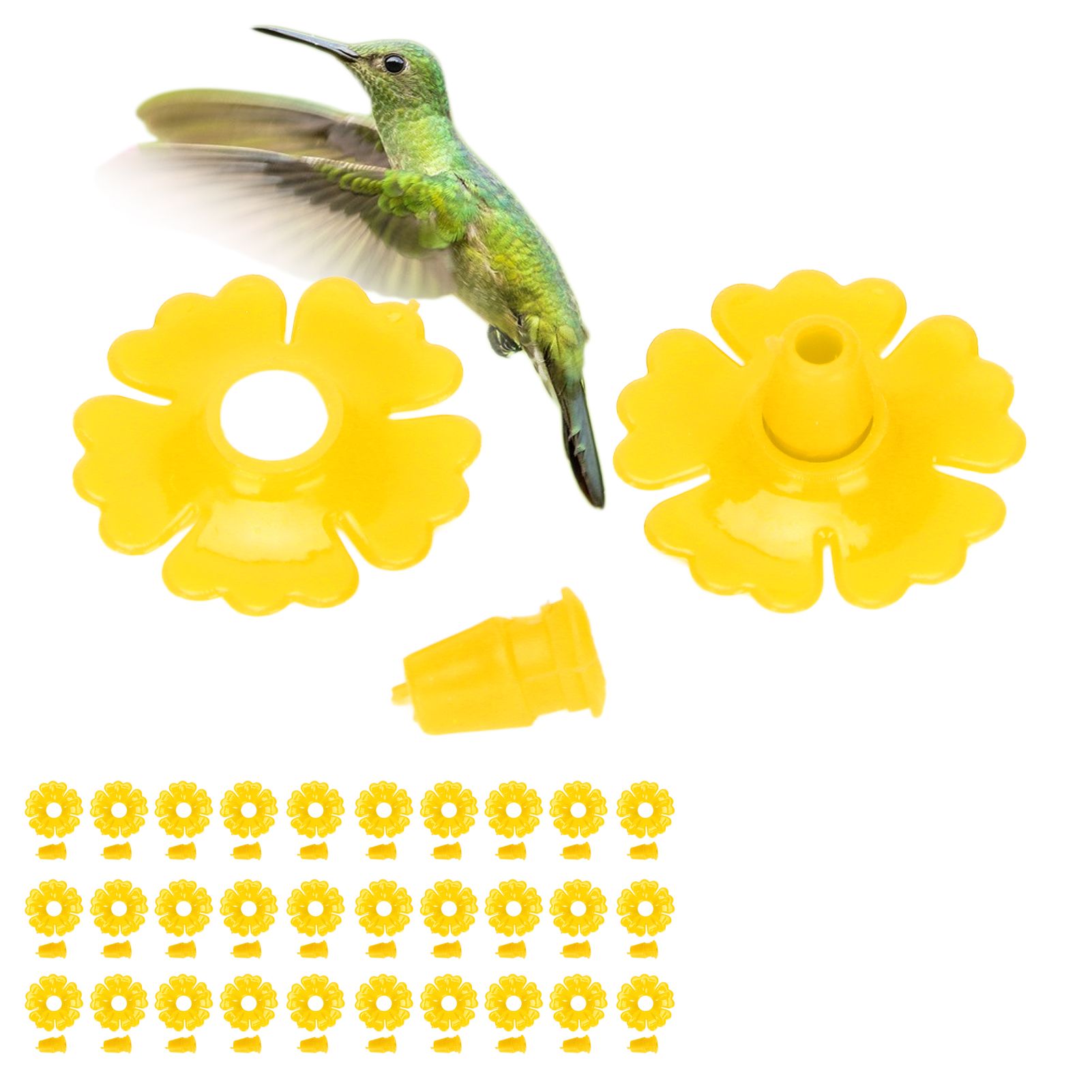 30 Set Hummingbird Feeder Flowers Hanging Bird Feeding Ports Replacement Parts view 11