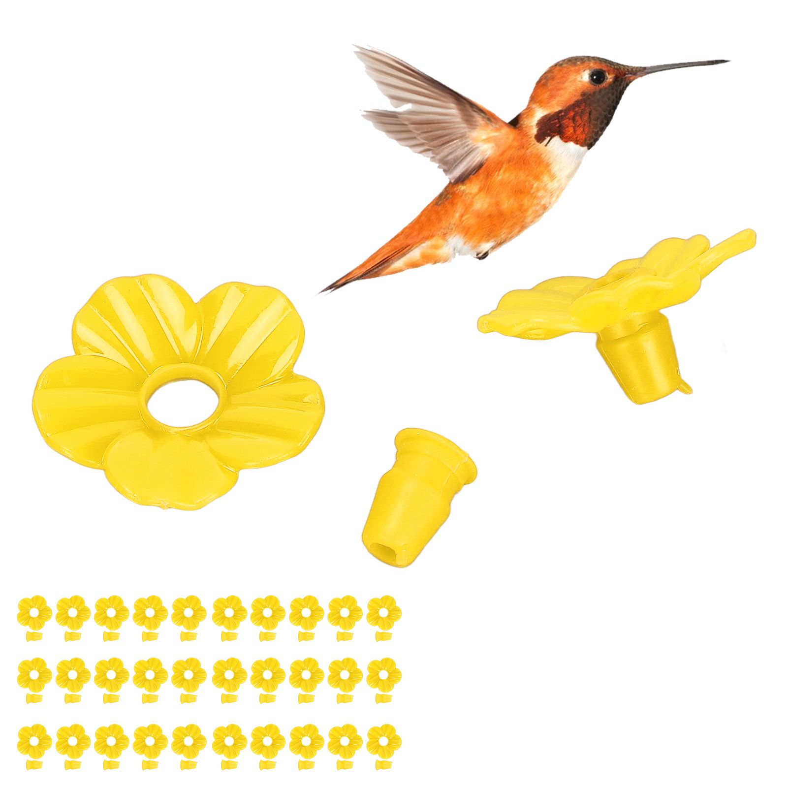 30 Sets Hummingbird Feeder Flowers Multicolor Unique Replaceable Hummingbird view 10
