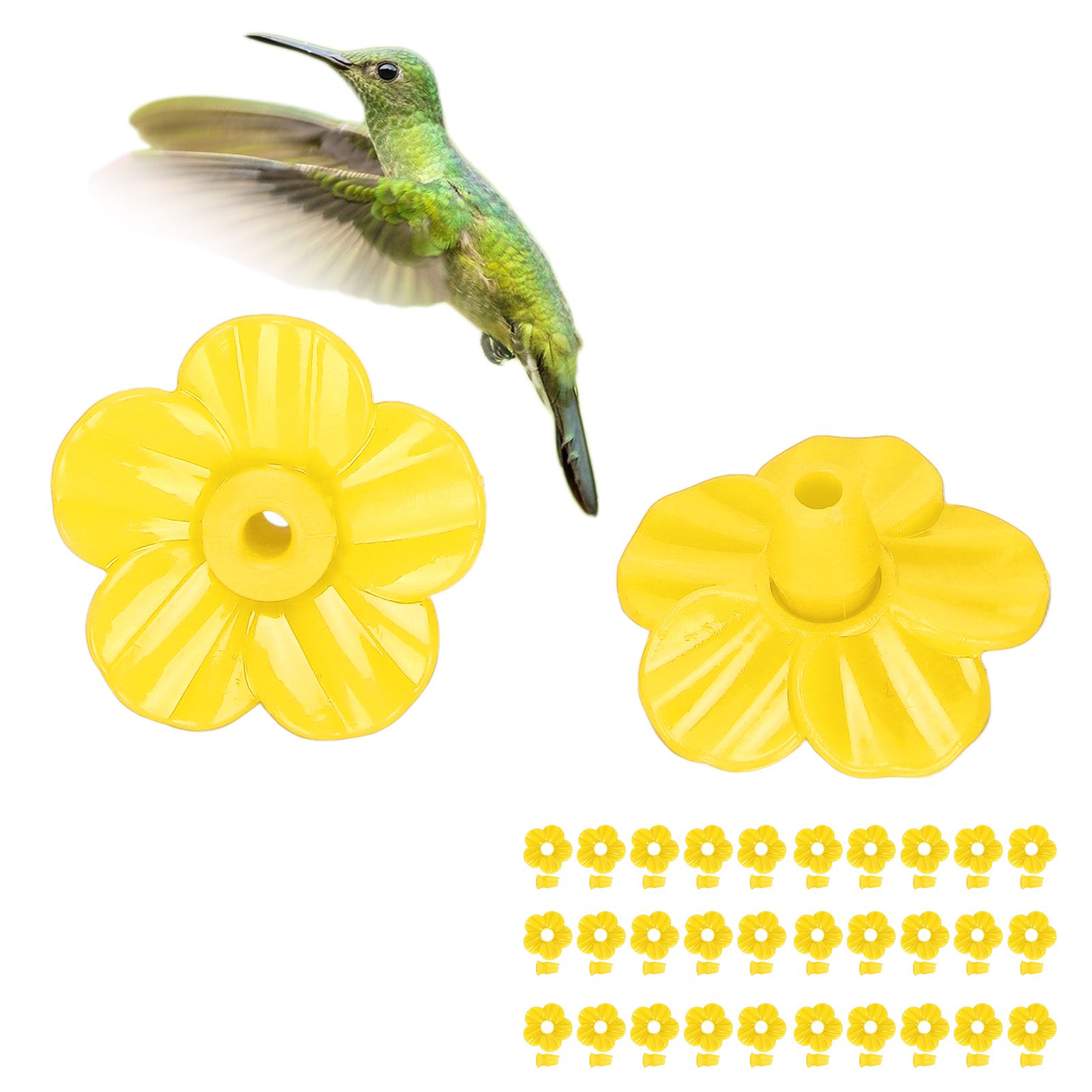 30 Sets Hummingbird Feeder Flowers Multicolor Unique Replaceable Hummingbird view 11