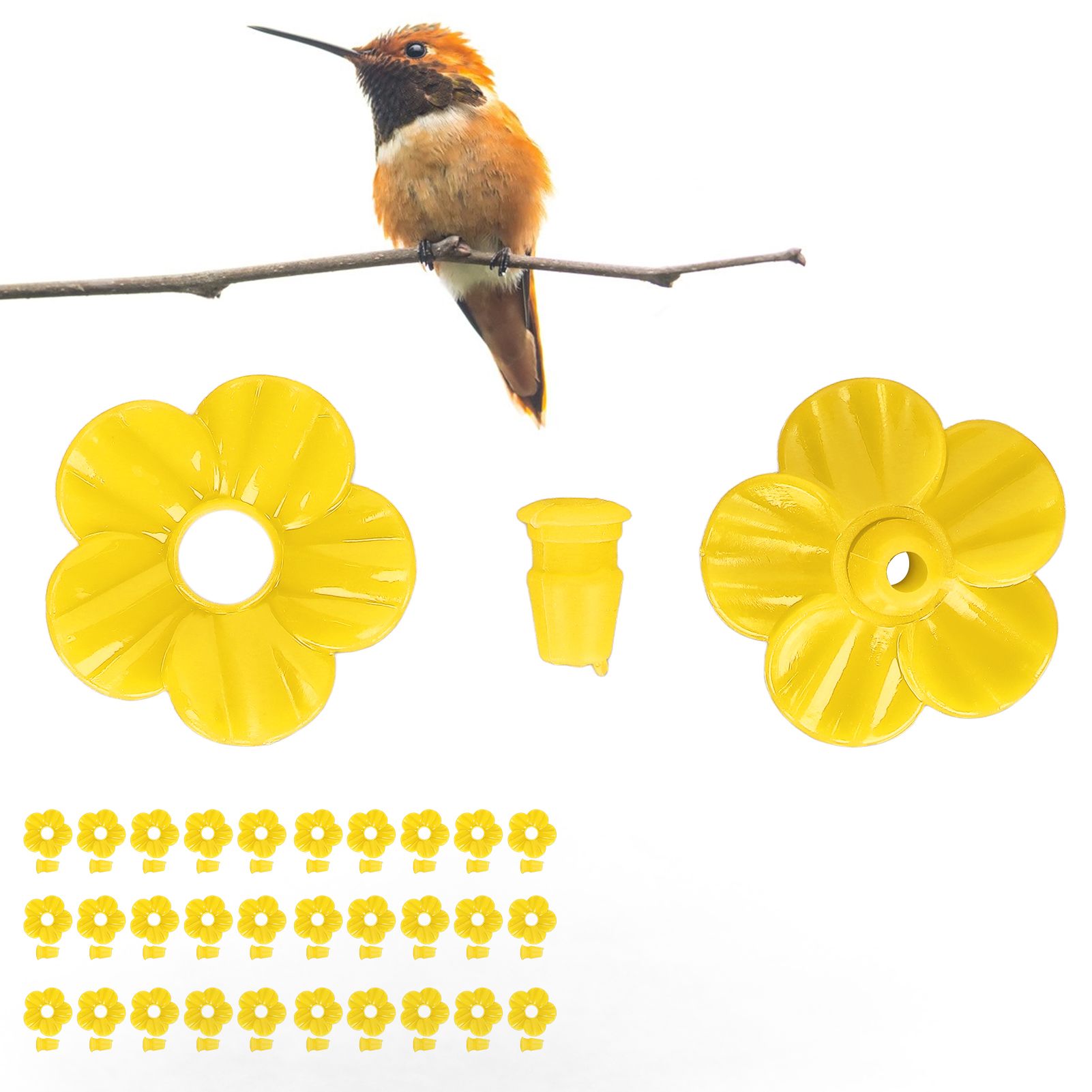 30 Sets Hummingbird Feeder Flowers Multicolor Unique Replaceable Hummingbird view 12