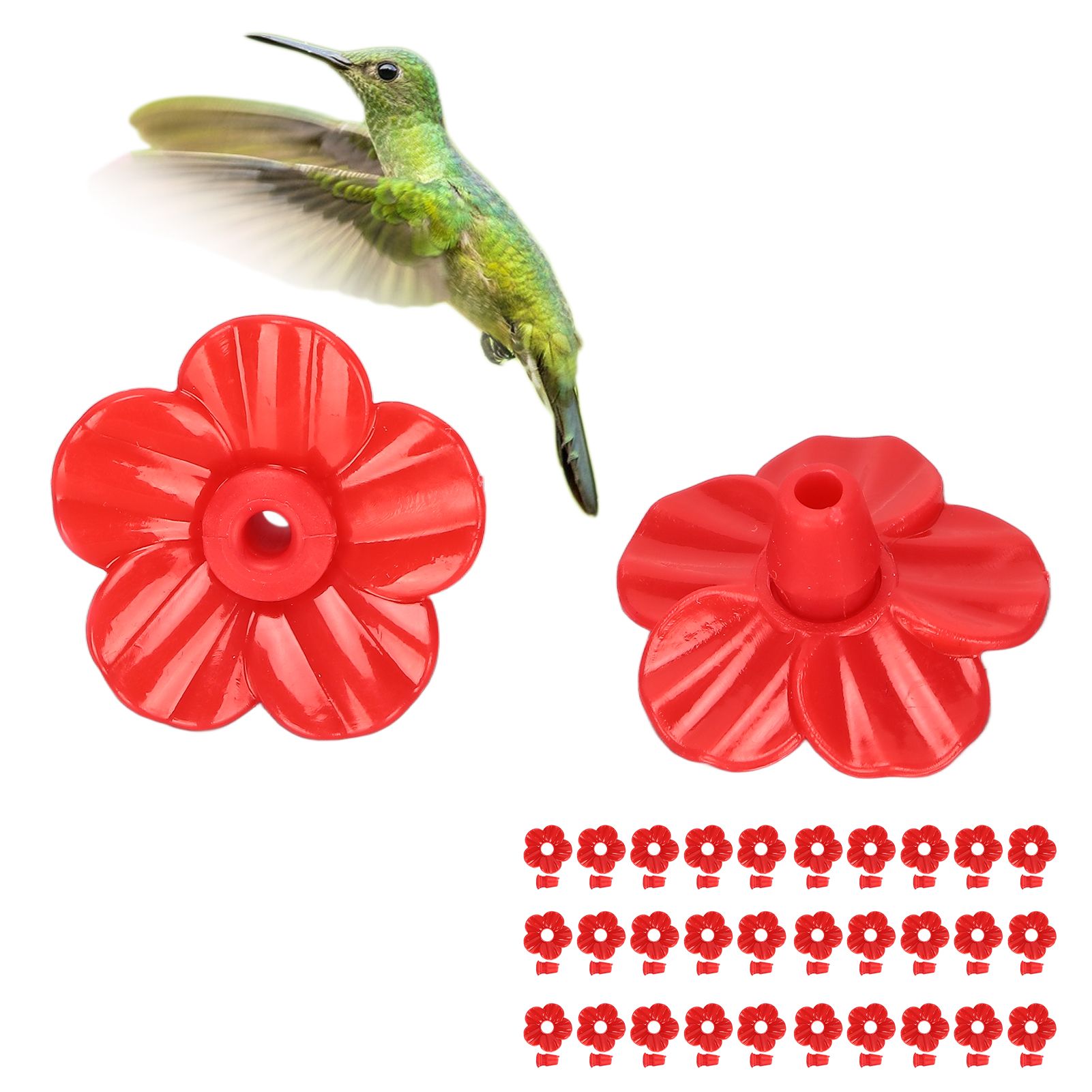 30 Sets Hummingbird Feeder Flowers Multicolor Unique Replaceable Hummingbird view 11