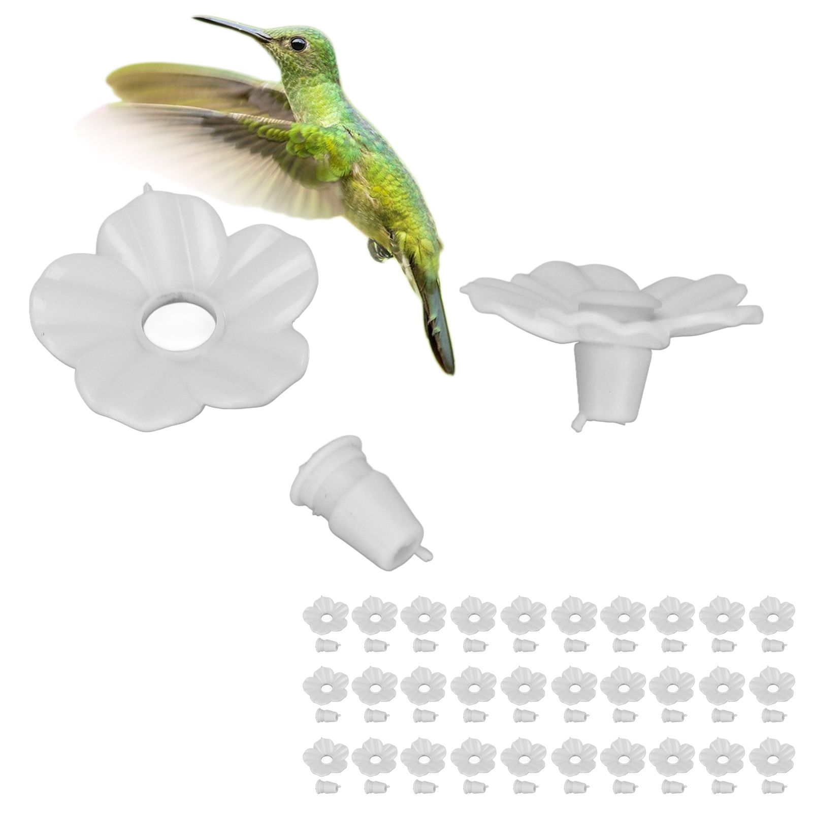 30 Sets Hummingbird Feeder Flowers Multicolor Unique Replaceable Hummingbird view 11