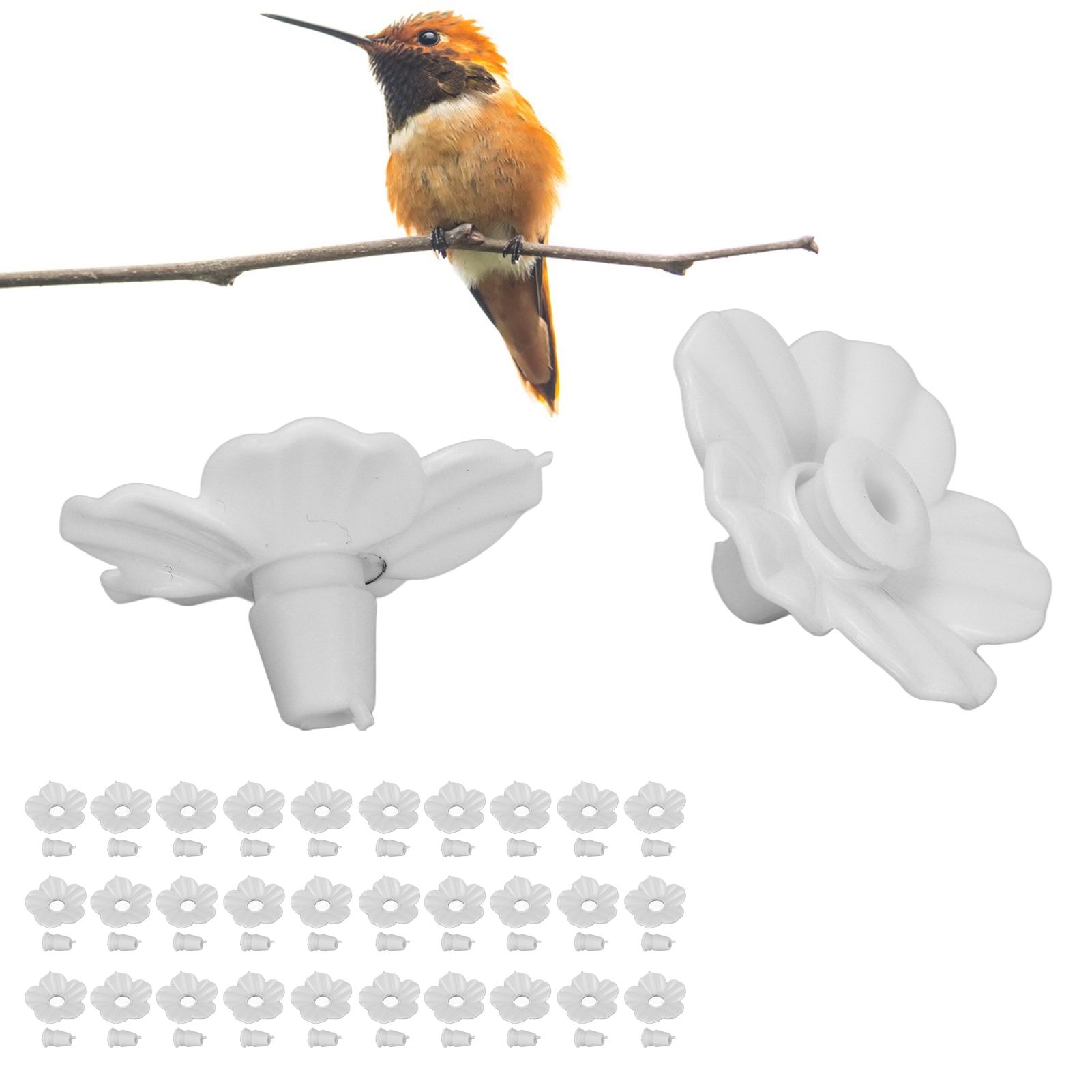 30 Sets Hummingbird Feeder Flowers Multicolor Unique Replaceable Hummingbird view 12