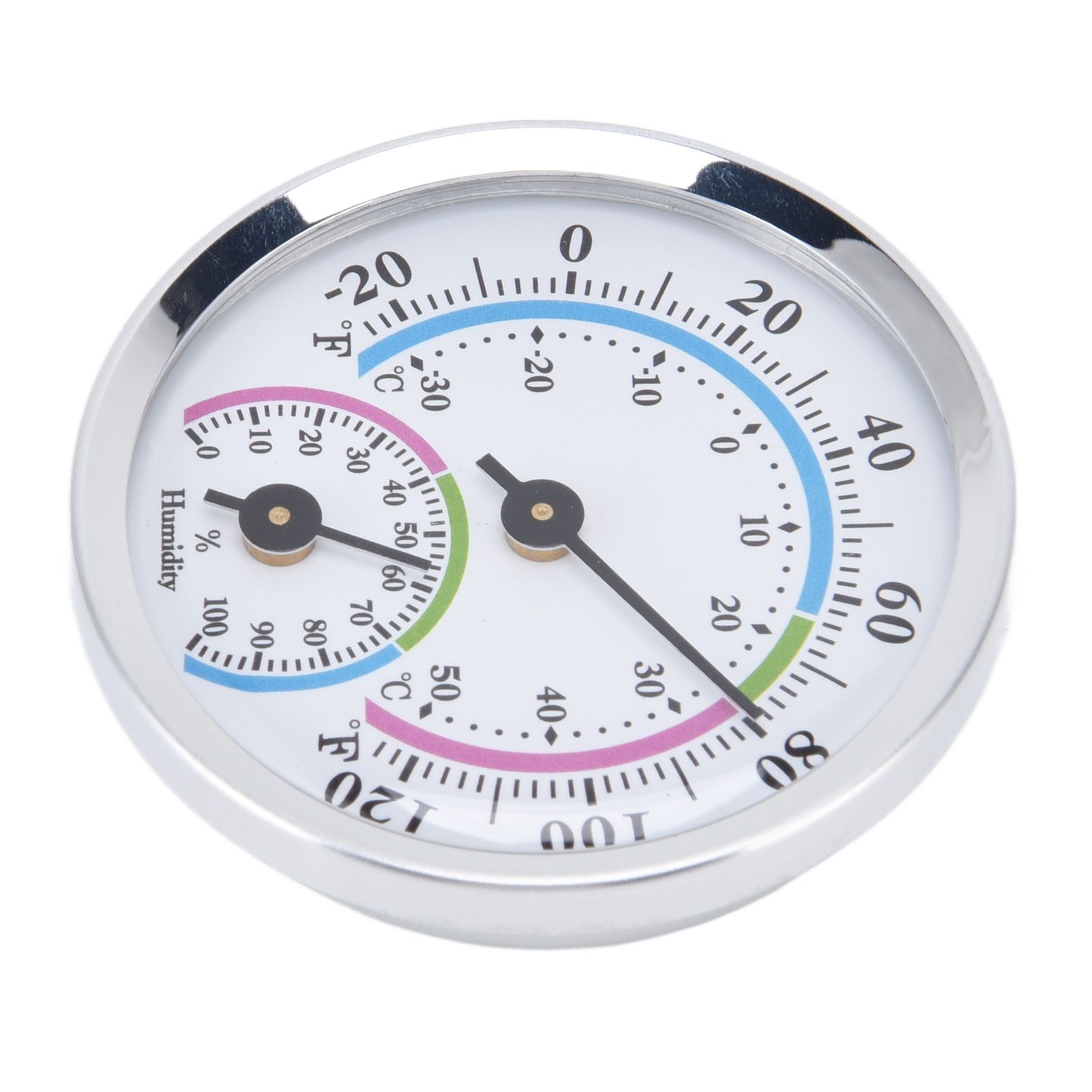 Mini Indoor Thermometer Hygrometer 2 in 1 Compact Structure Clear Scale Silver view 7