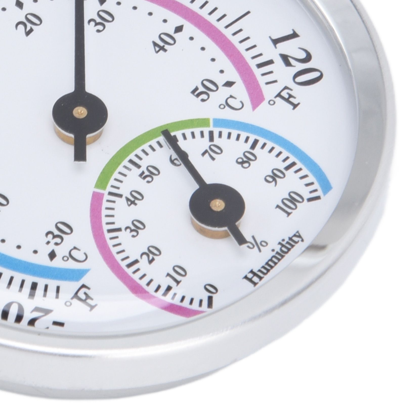 Mini Indoor Thermometer Hygrometer 2 in 1 Compact Structure Clear Scale Silver view 13