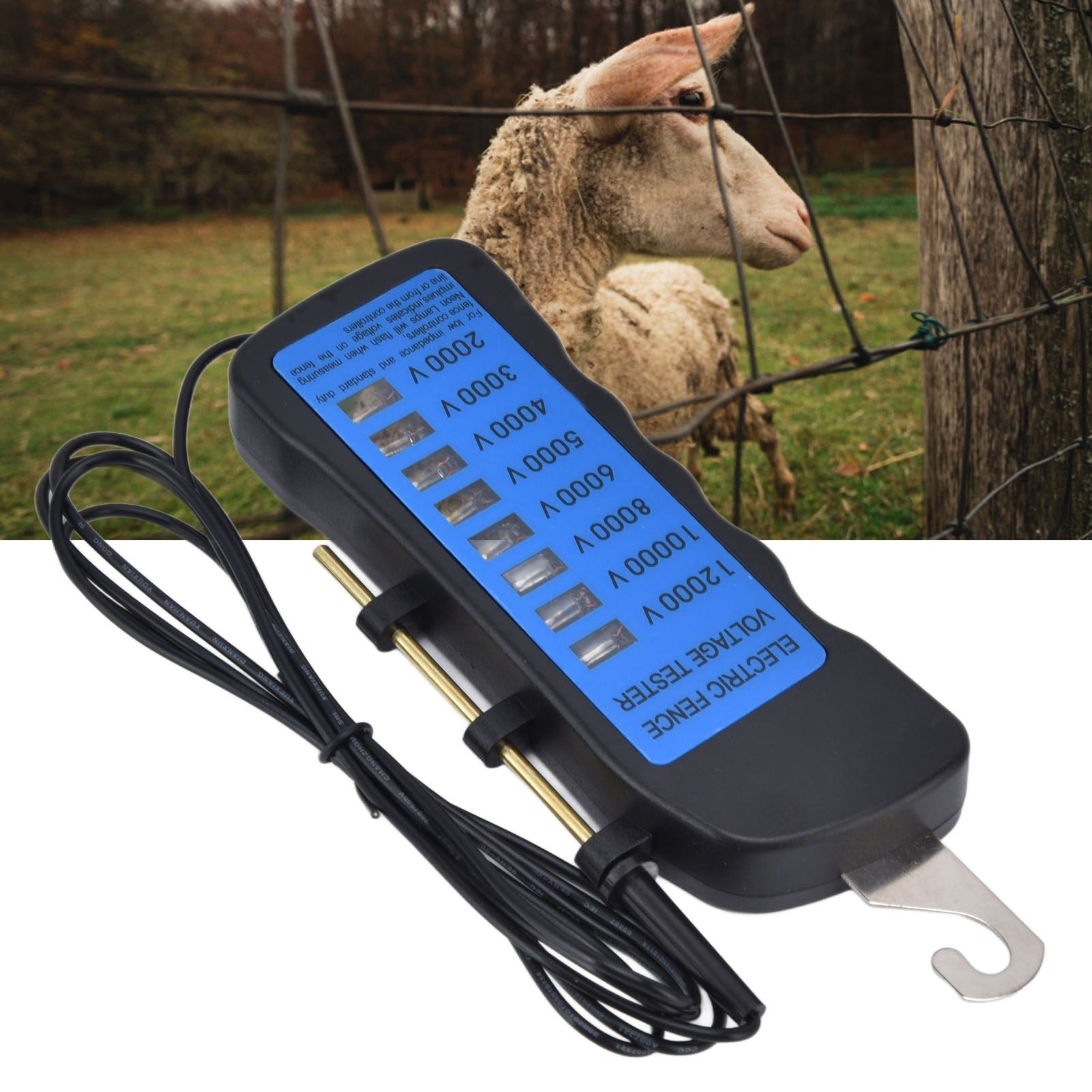 12KV Neon Fence Voltage Tester 2000 to 12000V 8 Neon Indicator Lights view 11