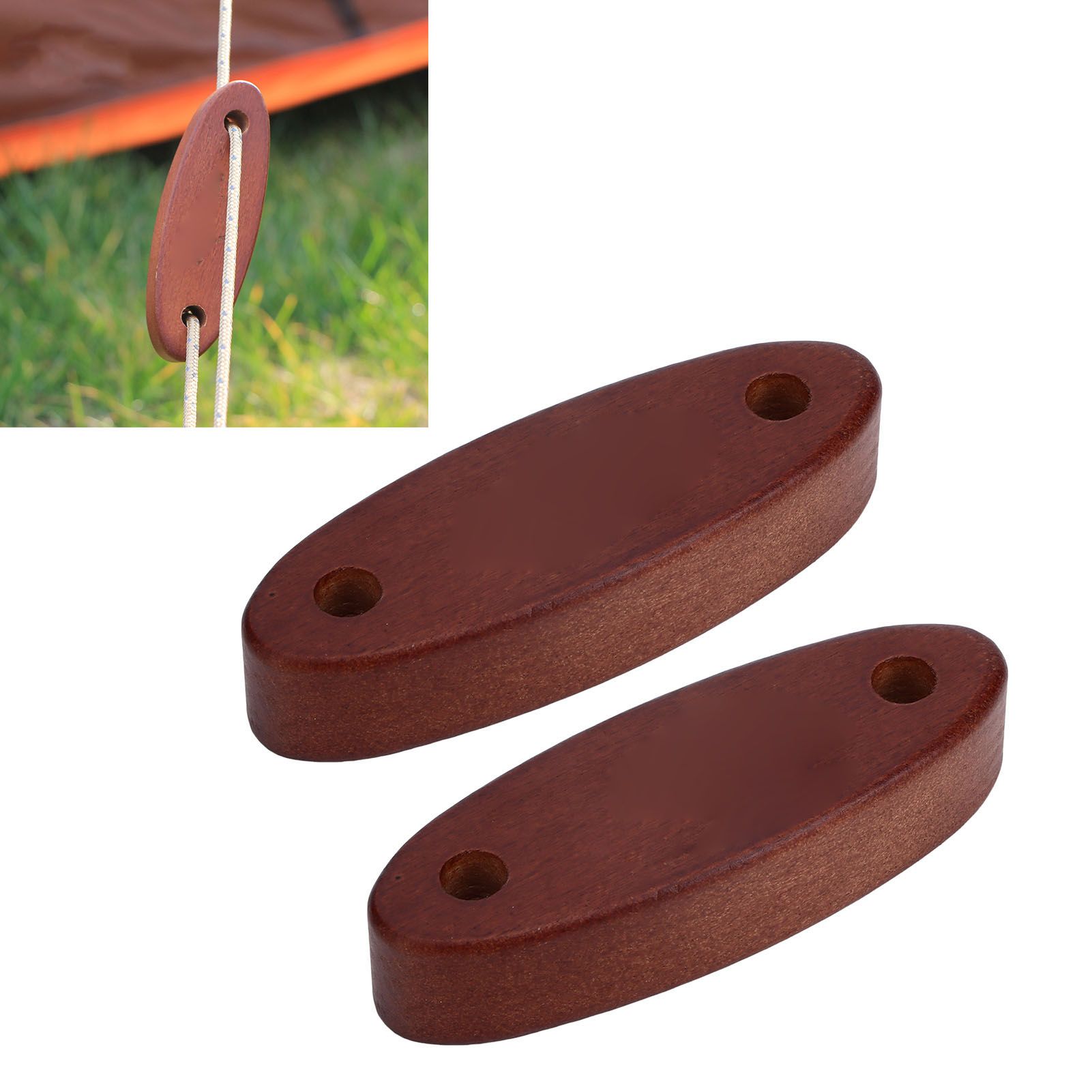 2pcs Wooden Tent Rope Buckle 8mm Windproof Rope Buckle Rope Adjustment view 11