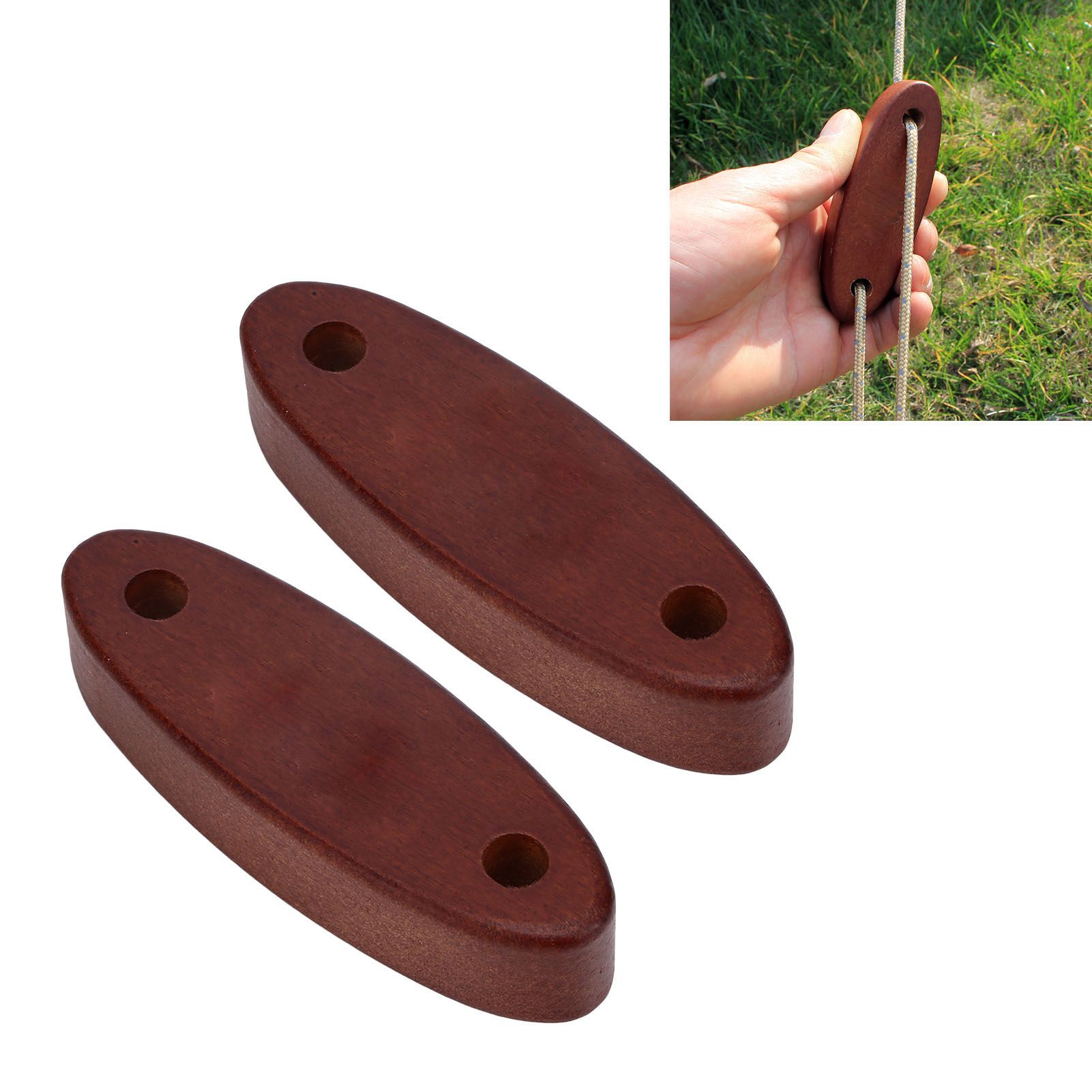 2pcs Wooden Tent Rope Buckle 8mm Windproof Rope Buckle Rope Adjustment view 12