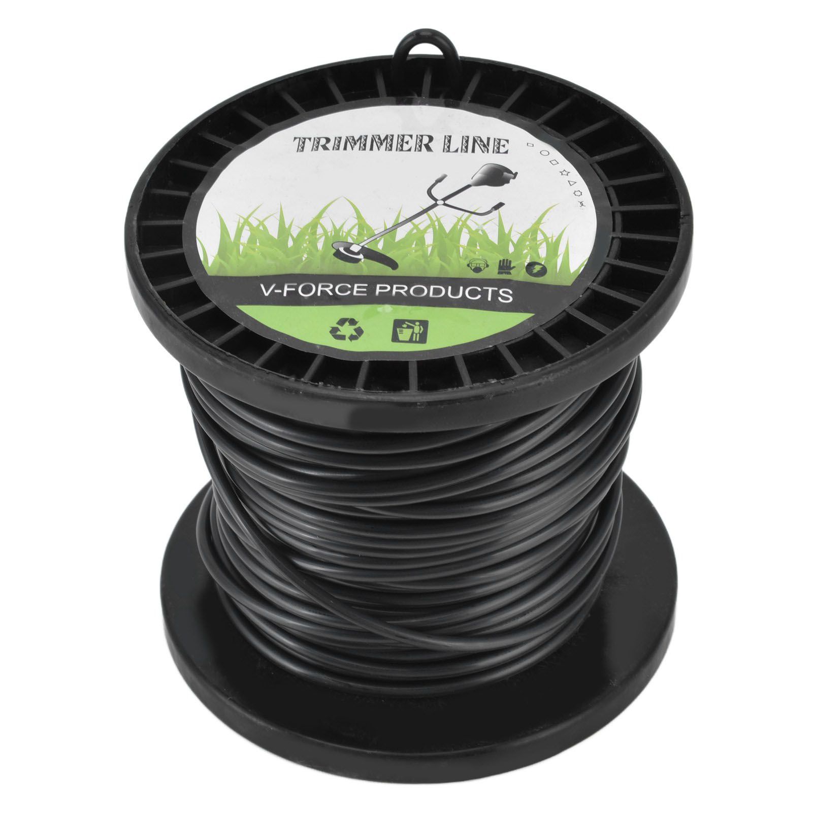 Round String Trimmer Line for Husqvarna 3.3mm Black High Cutting Efficiency — image 1