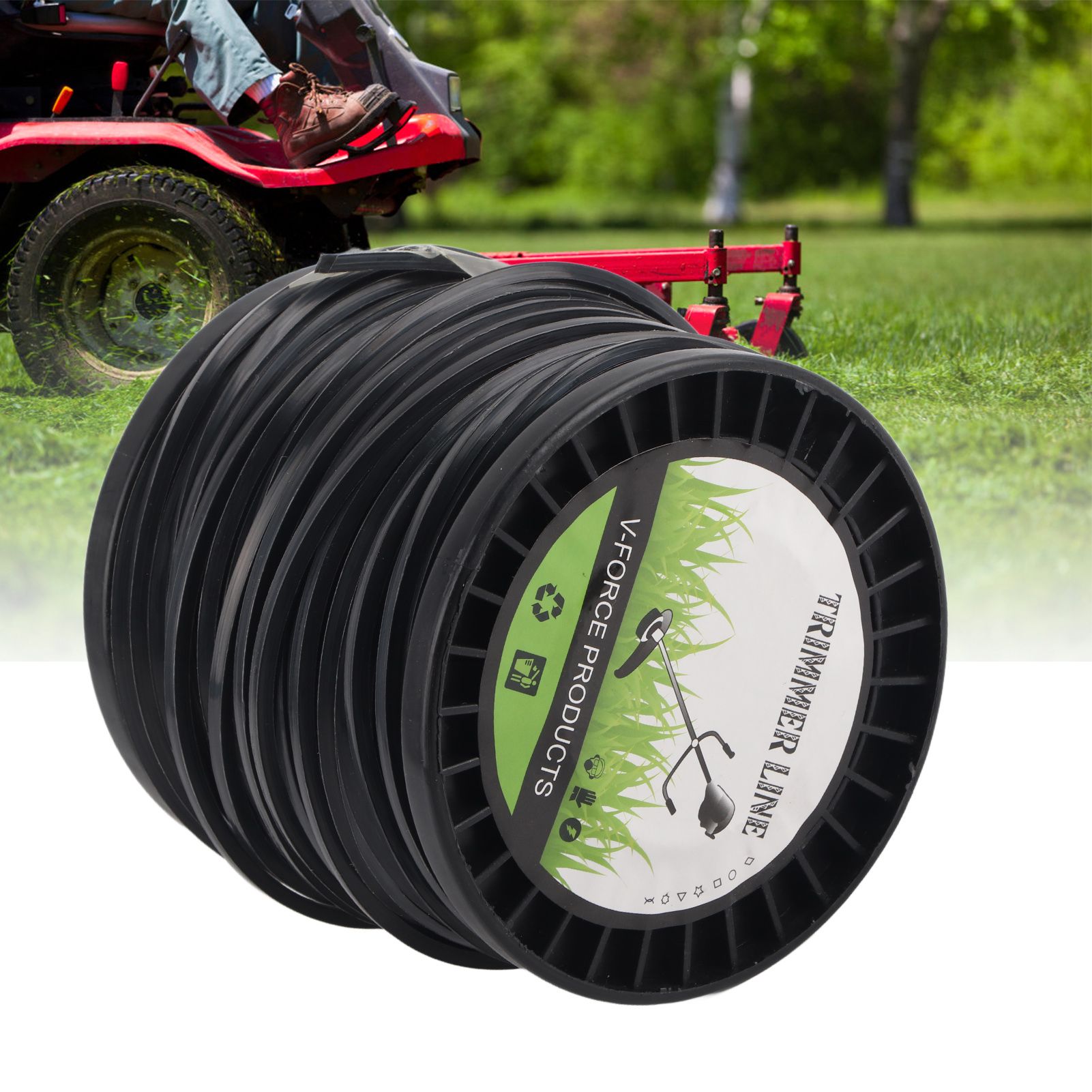 3.3mm String Trimmer Line High Cutting Efficiency Low Noise Quadrate Black view 11
