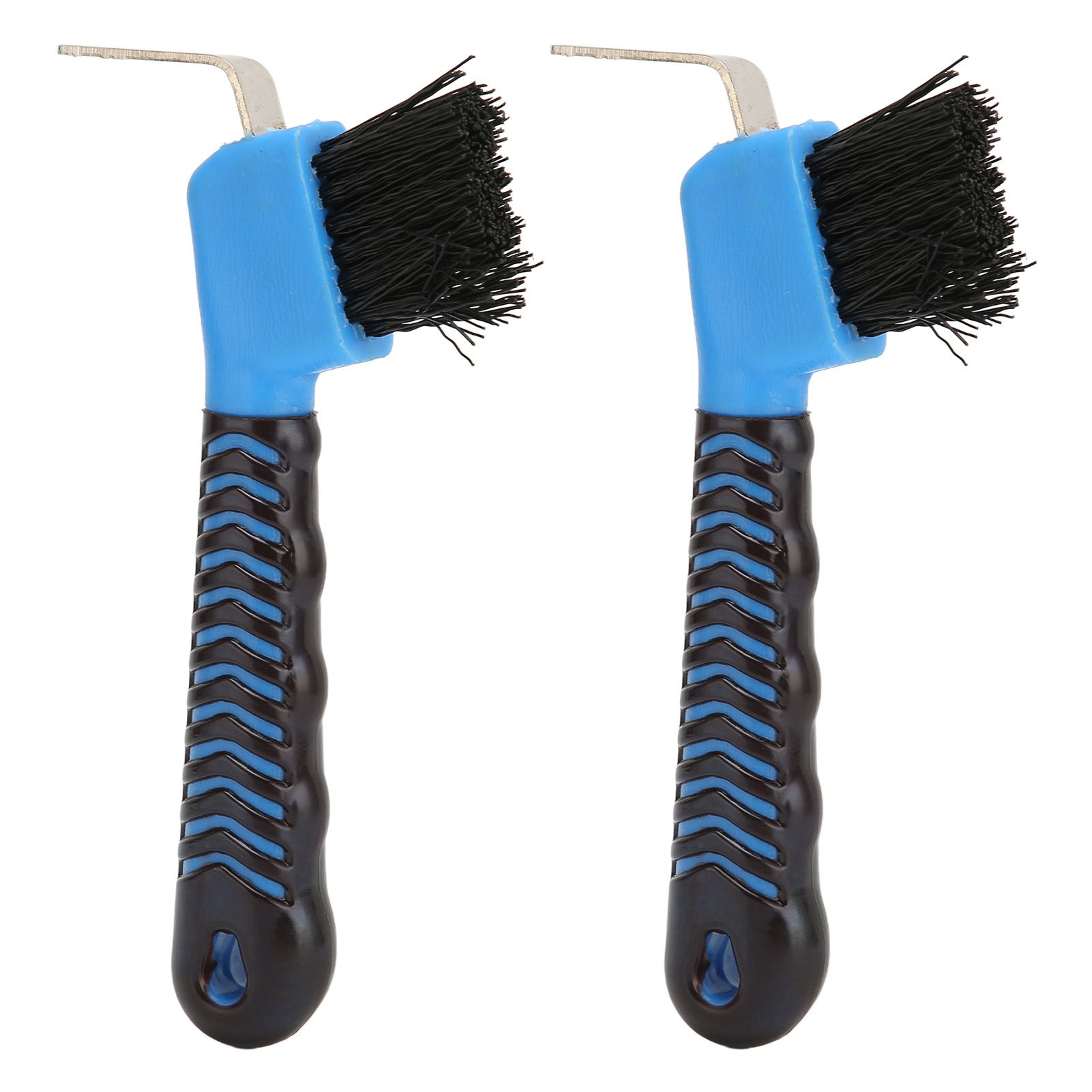 2Pcs Horse Hoof Pick Brushes Horse Hoof Cleaning Tool with Soft Touch Rubber