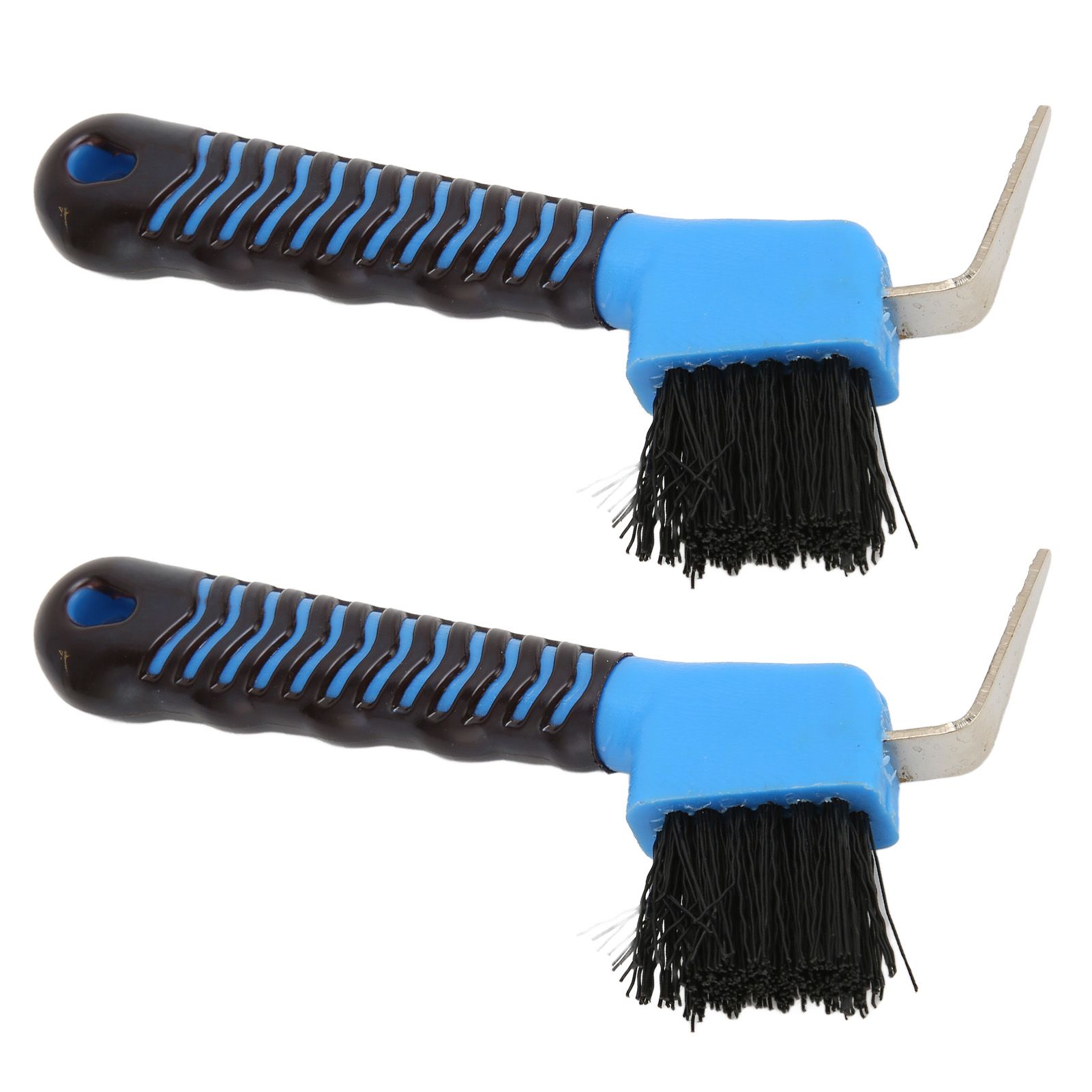 2Pcs Horse Hoof Pick Brushes Horse Hoof Cleaning Tool with Soft Touch Rubber view 4